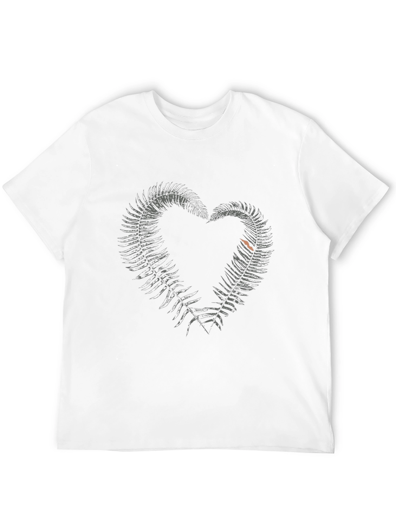 Fern Heart Graphic Tee - Stylish Black T-Shirt