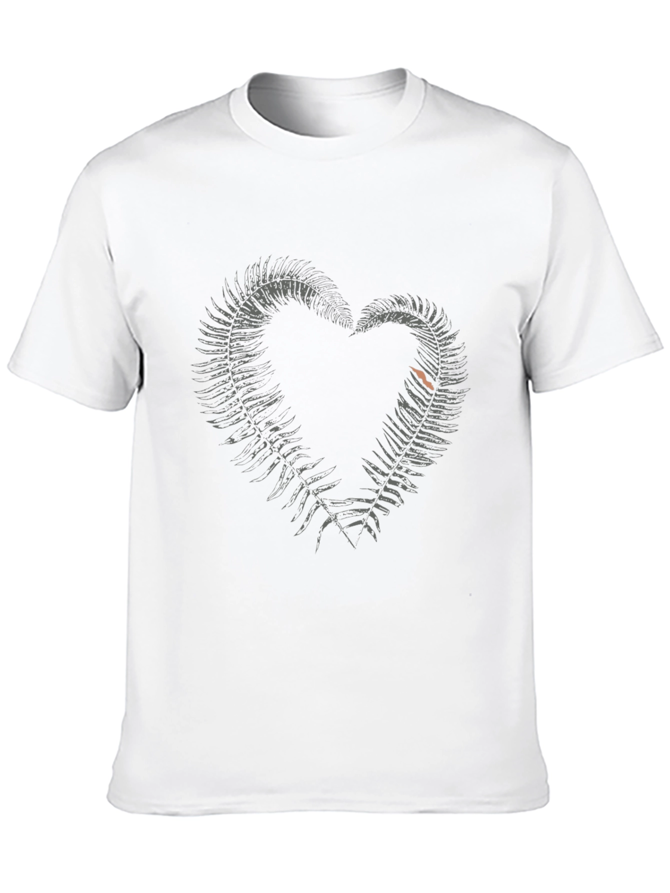 Fern Heart Graphic Tee - Stylish Black T-Shirt