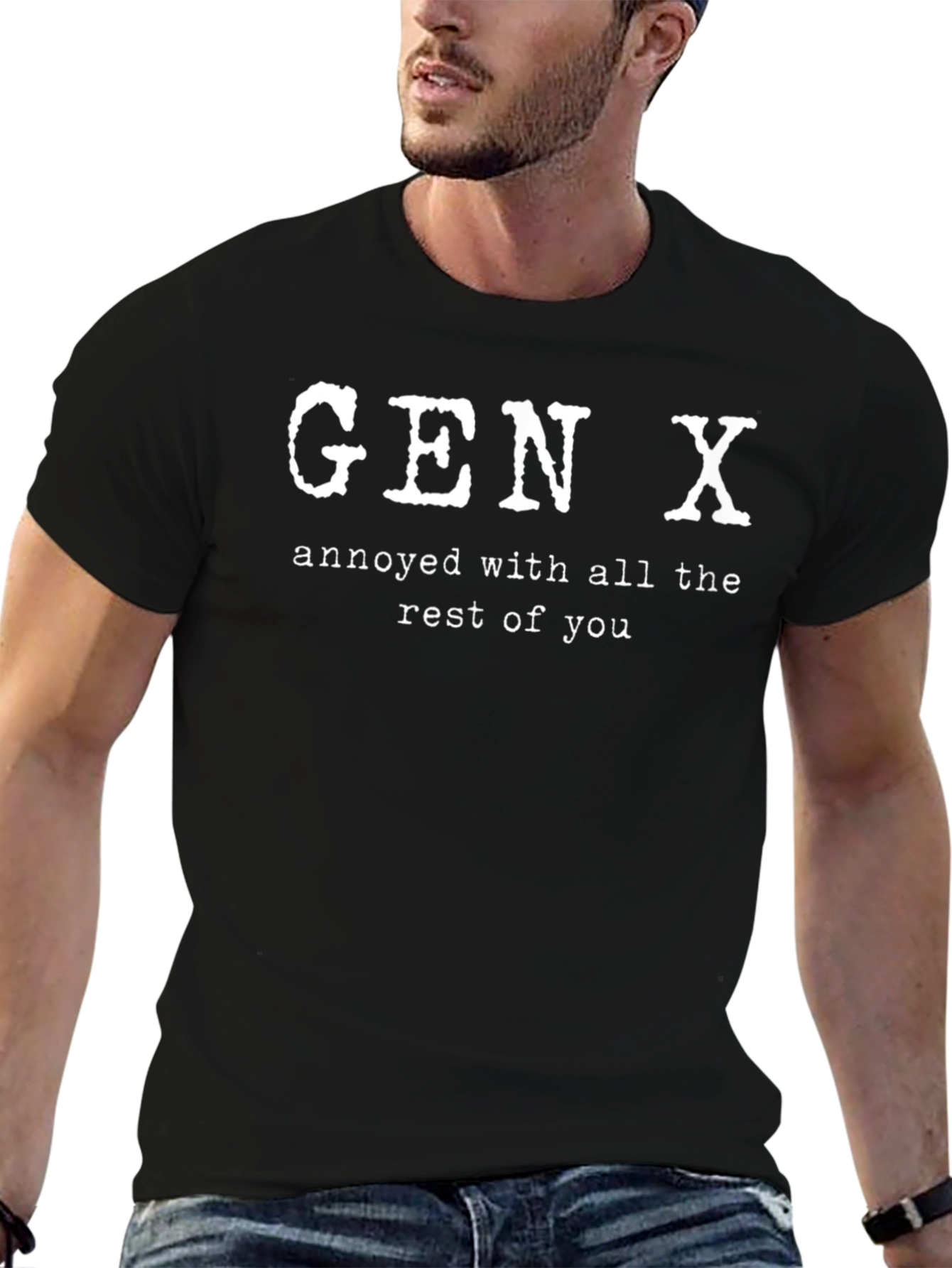 Gen X Annoyed T-Shirt - Black Cotton Tee