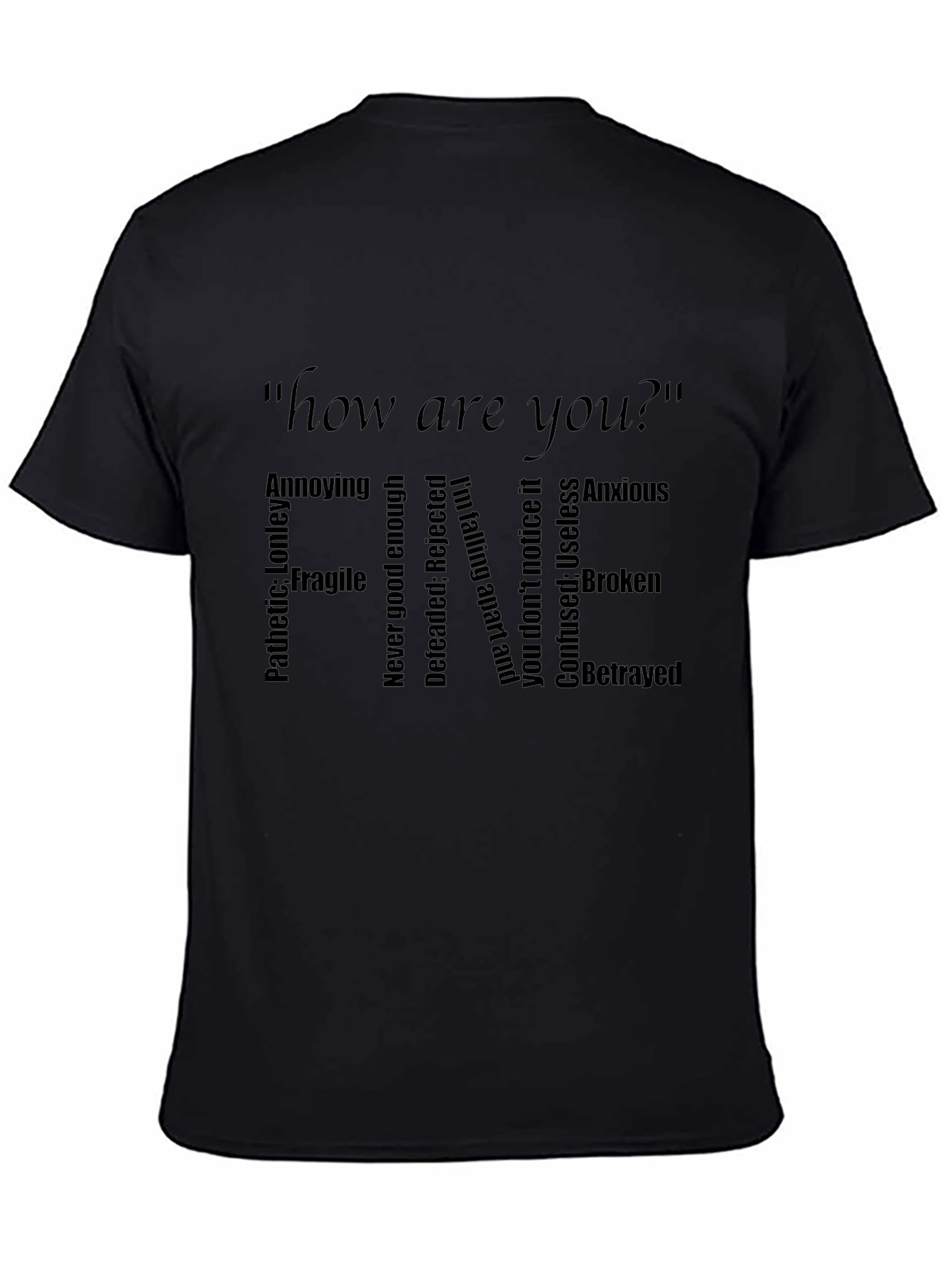 Emotional Fine Black Tee
