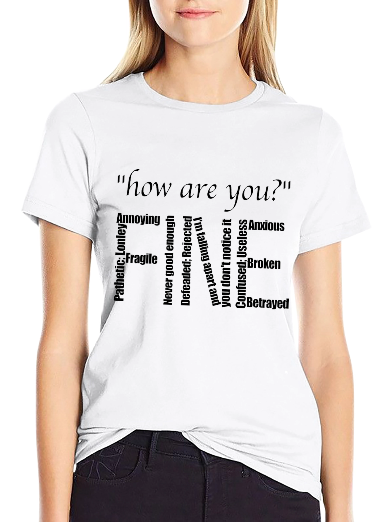 Emotional Fine Black Tee