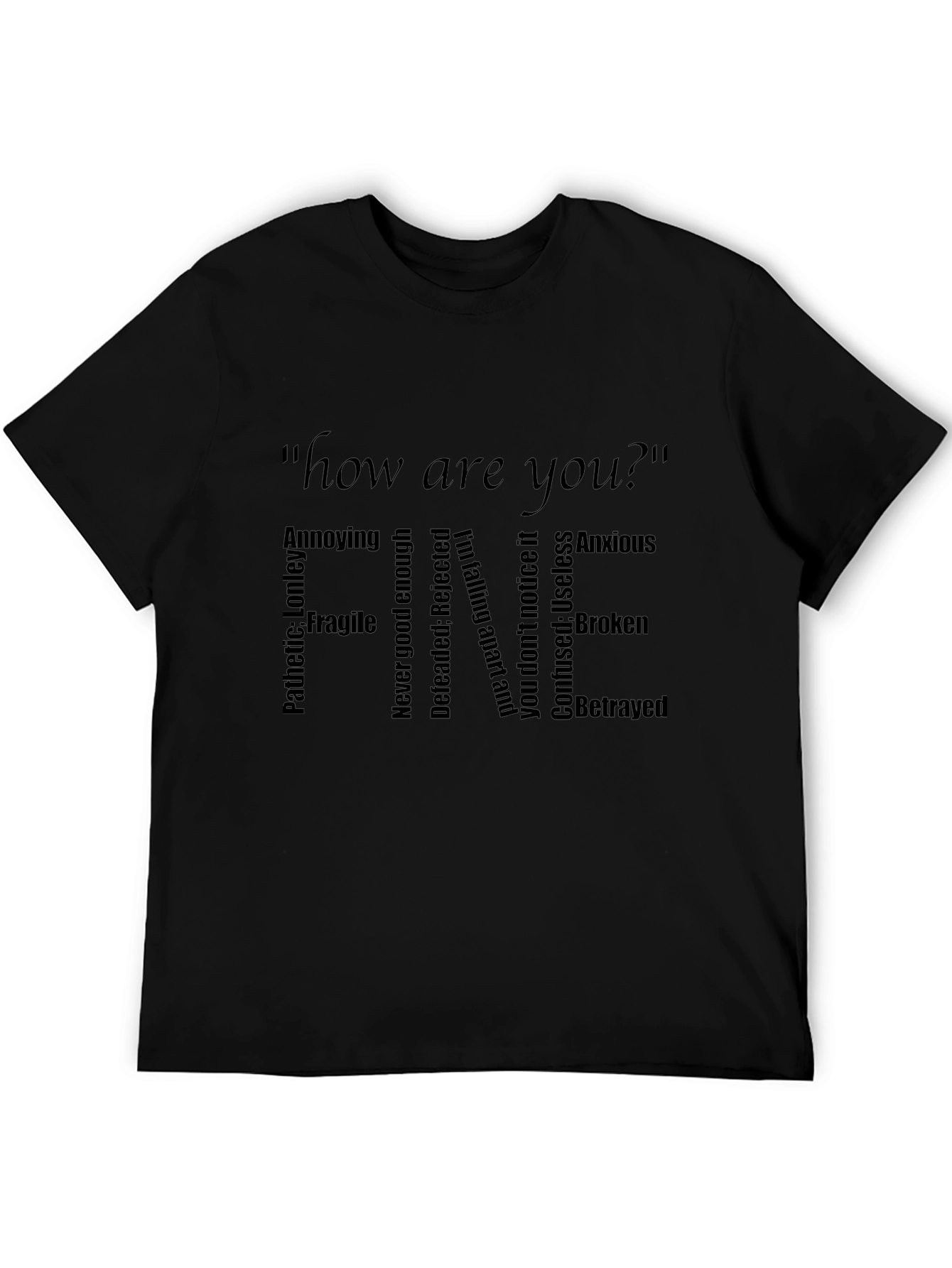 Emotional Fine Black Tee