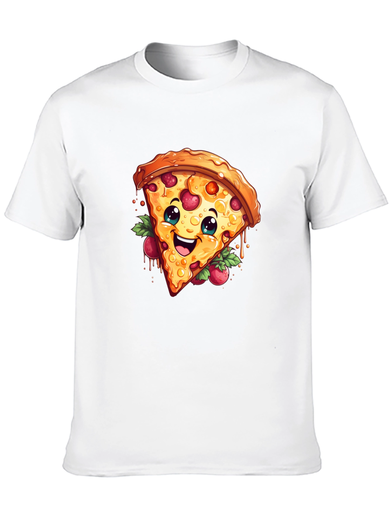 Funny Pizza Slice Graphic T-Shirt - Casual Black Tee
