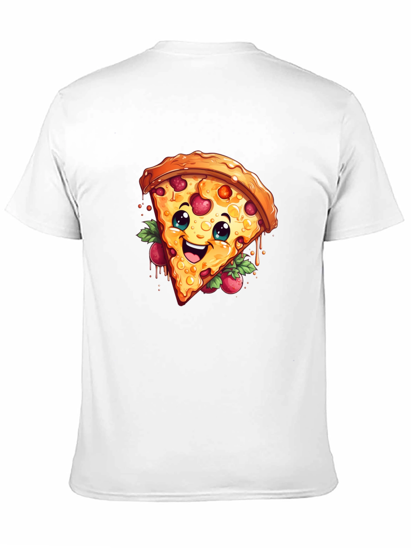 Funny Pizza Slice Graphic T-Shirt - Casual Black Tee