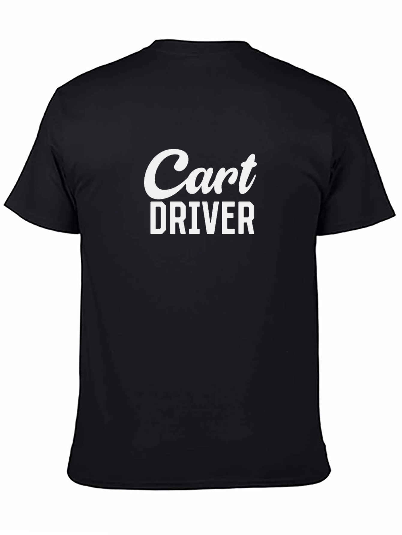 Cart Driver Tee - Black Cotton Graphic T-Shirt