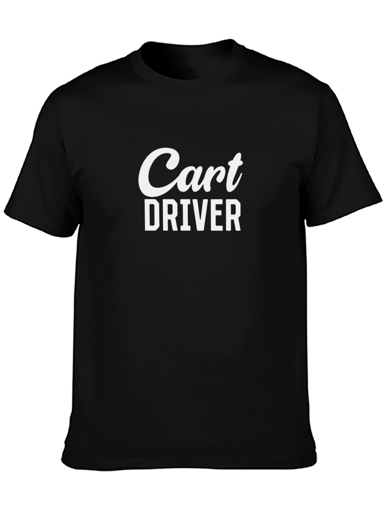 Cart Driver Tee - Black Cotton Graphic T-Shirt