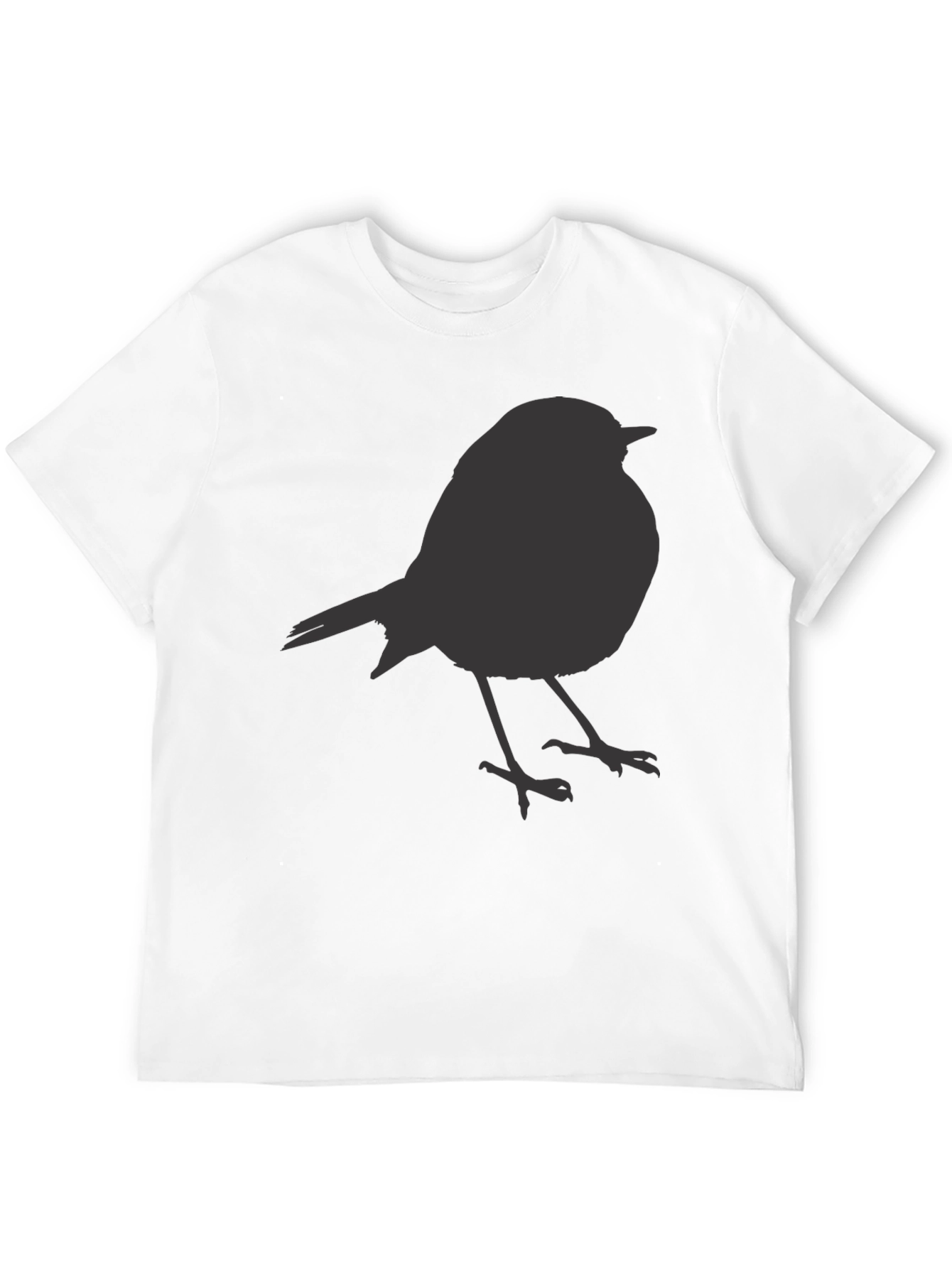 Bird Silhouette Black T-Shirt - Stylish Casual Tee