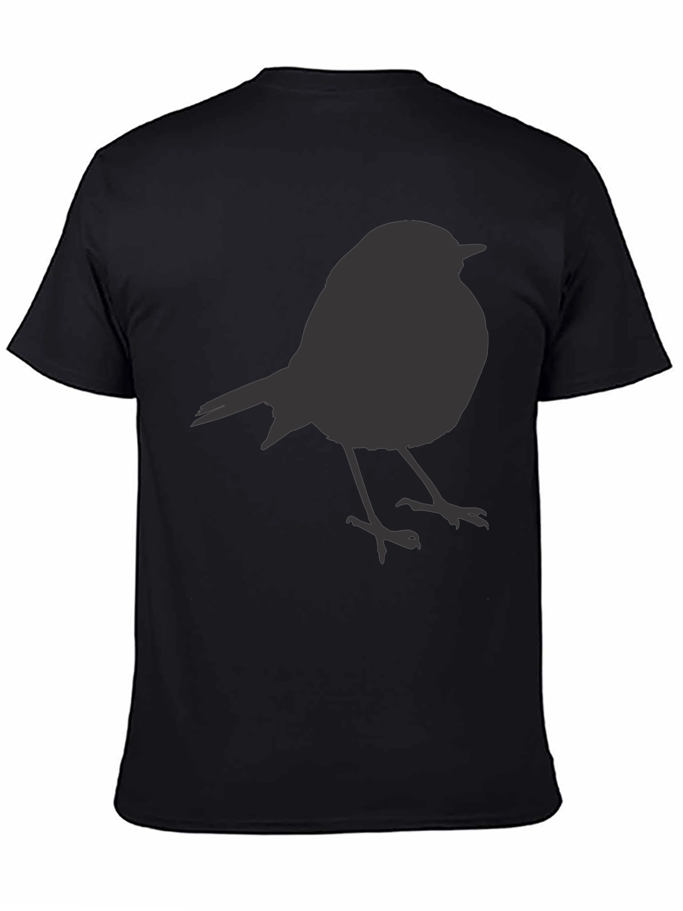 Bird Silhouette Black T-Shirt - Stylish Casual Tee