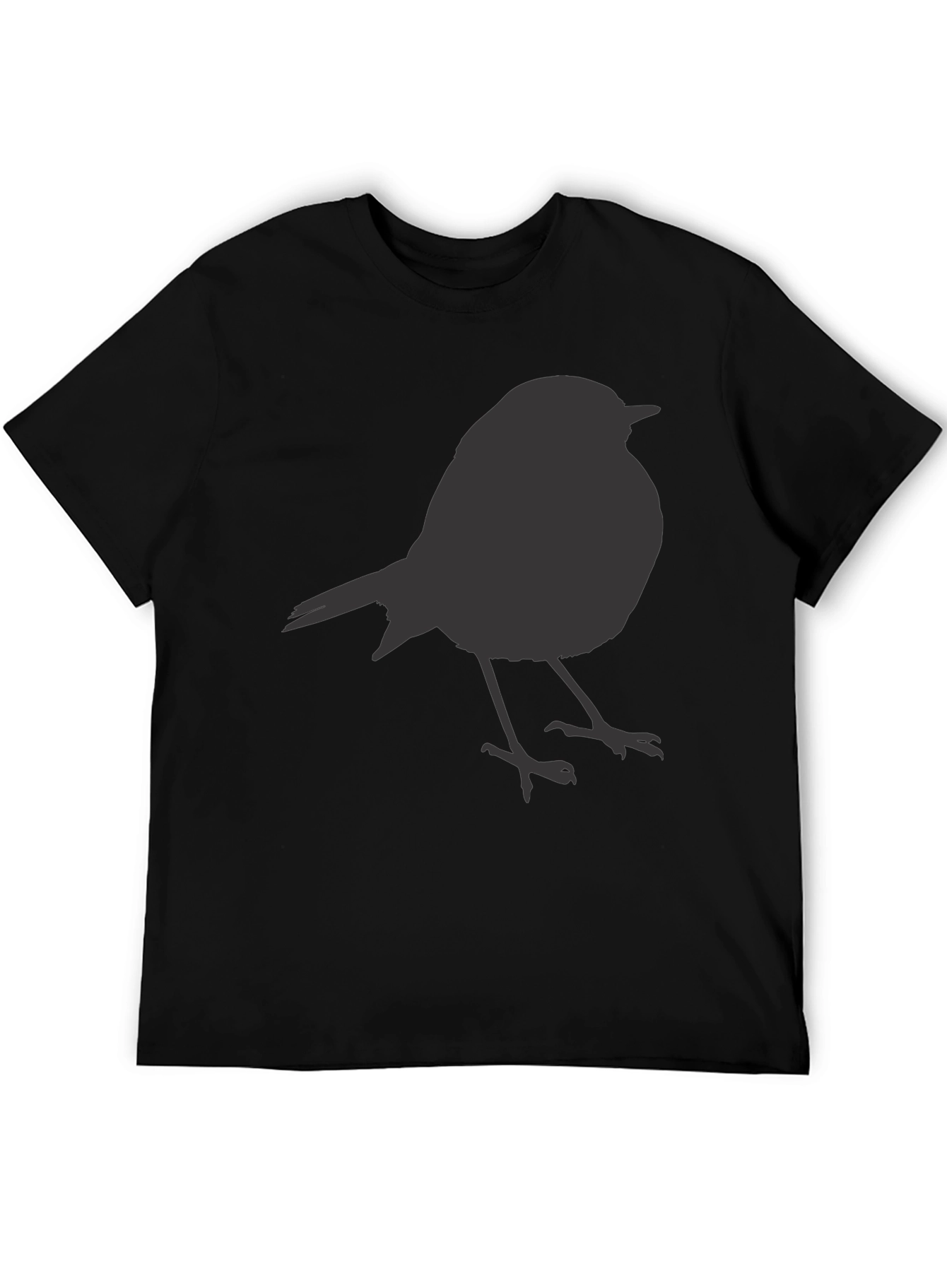 Bird Silhouette Black T-Shirt - Stylish Casual Tee