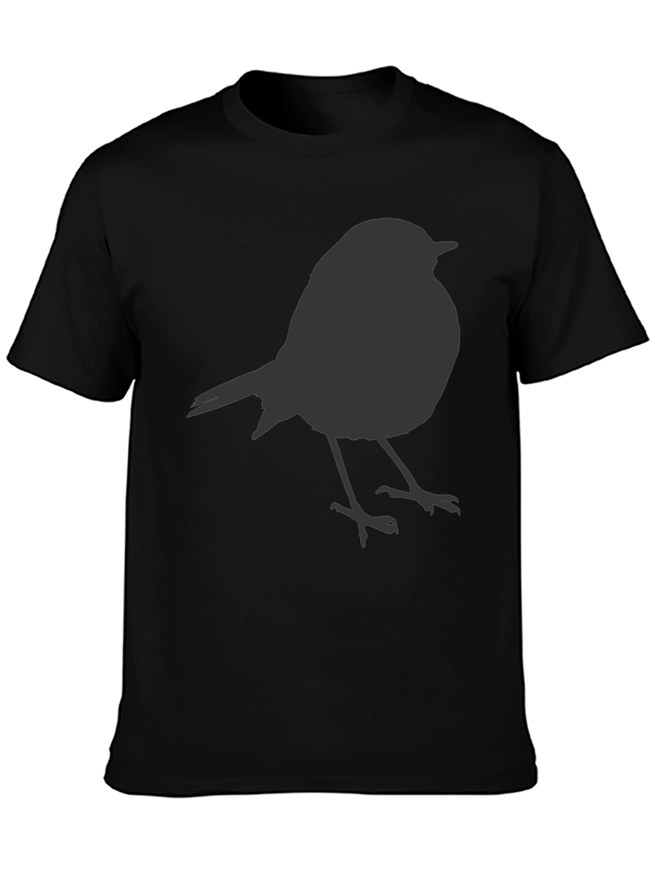 Bird Silhouette Black T-Shirt - Stylish Casual Tee