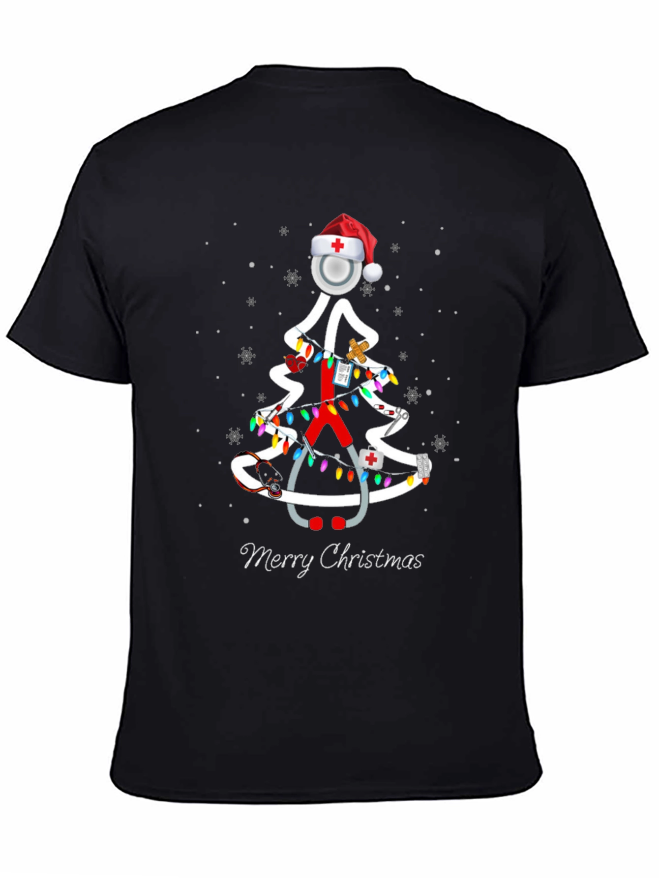 Nurse Christmas Tree T-Shirt - Merry Christmas
