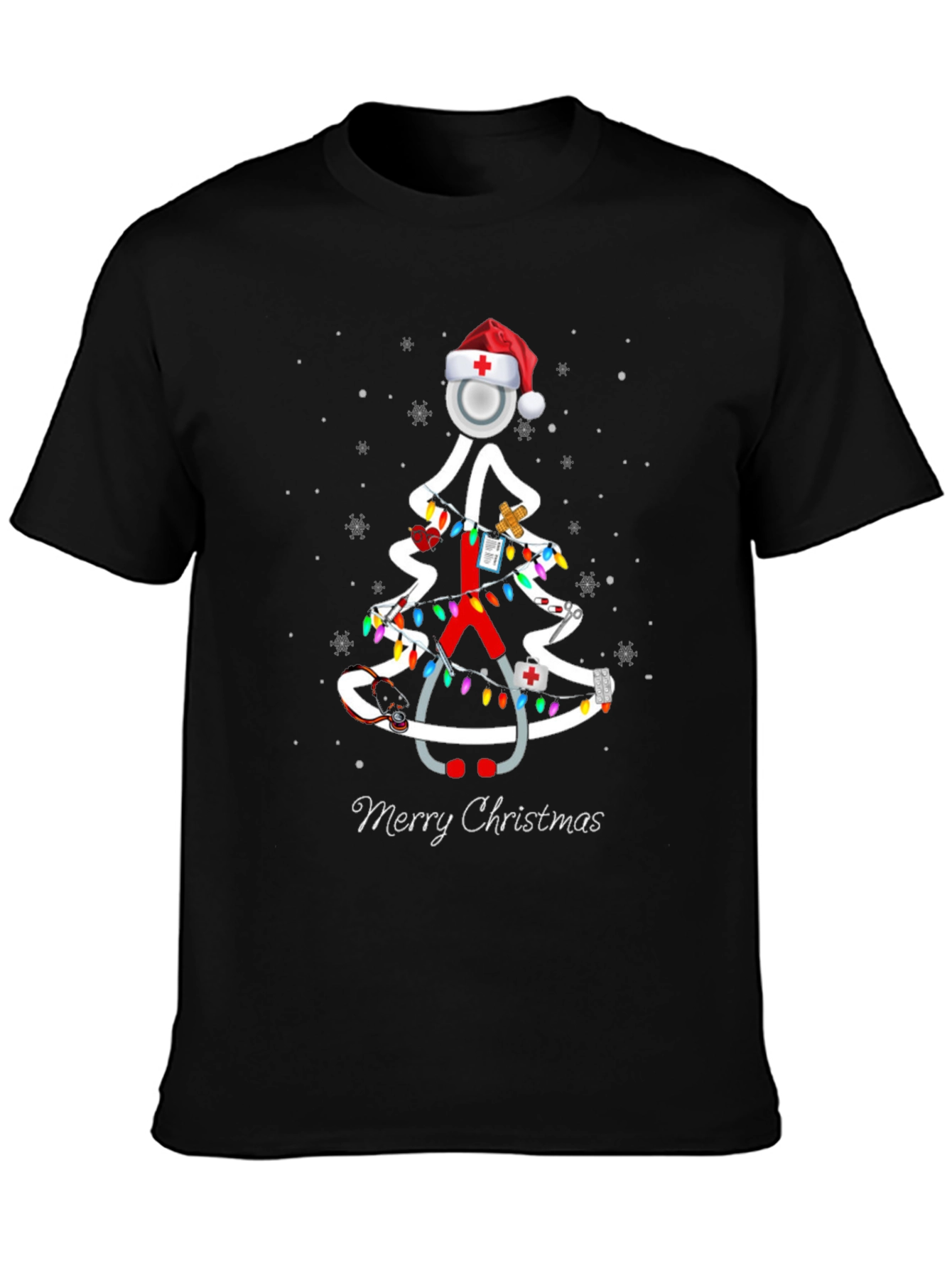Nurse Christmas Tree T-Shirt - Merry Christmas