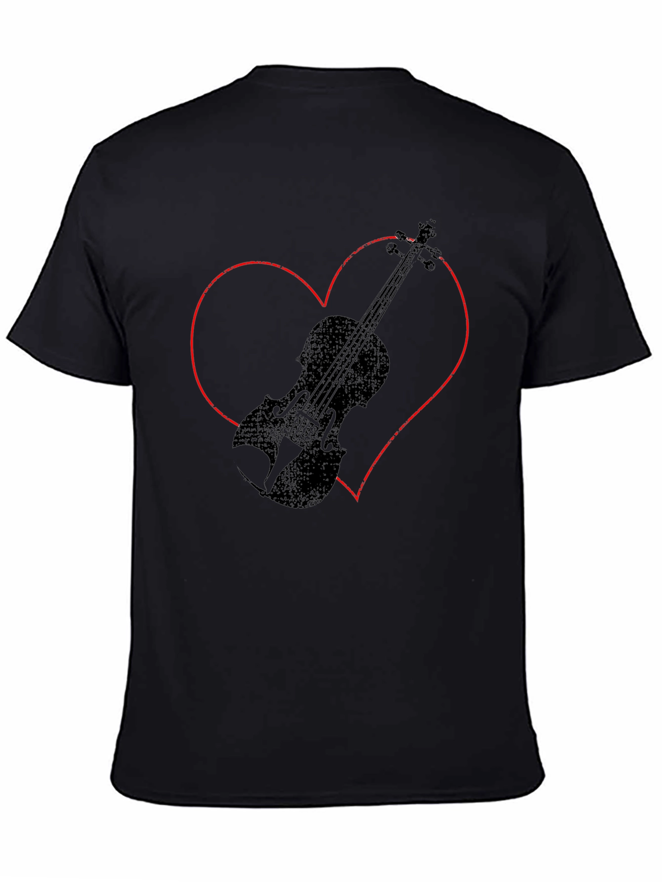 Violin Heart Graphic Tee - Music Lover T-Shirt