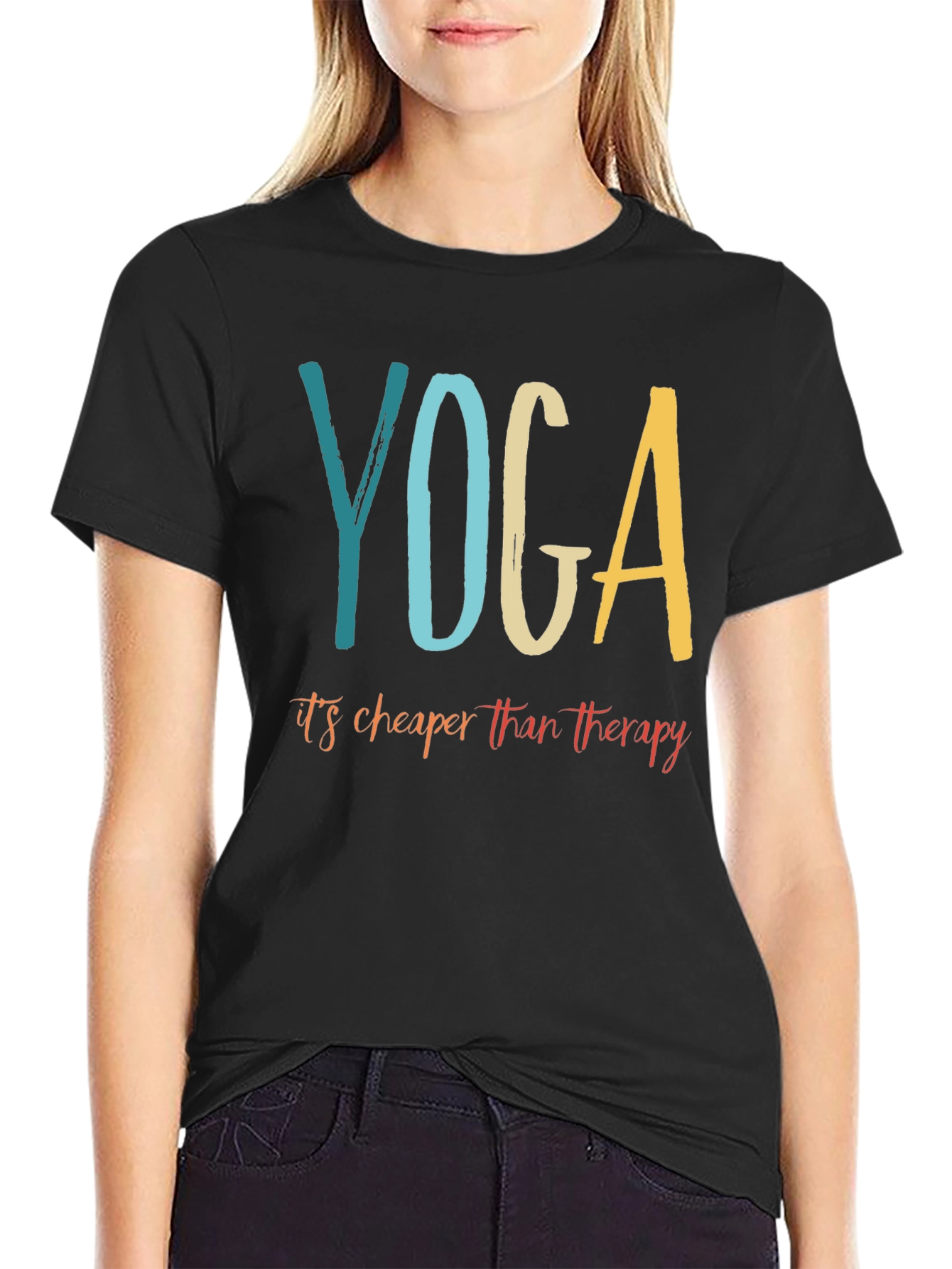 Yoga Cheaper Than Therapy Graphic Tee