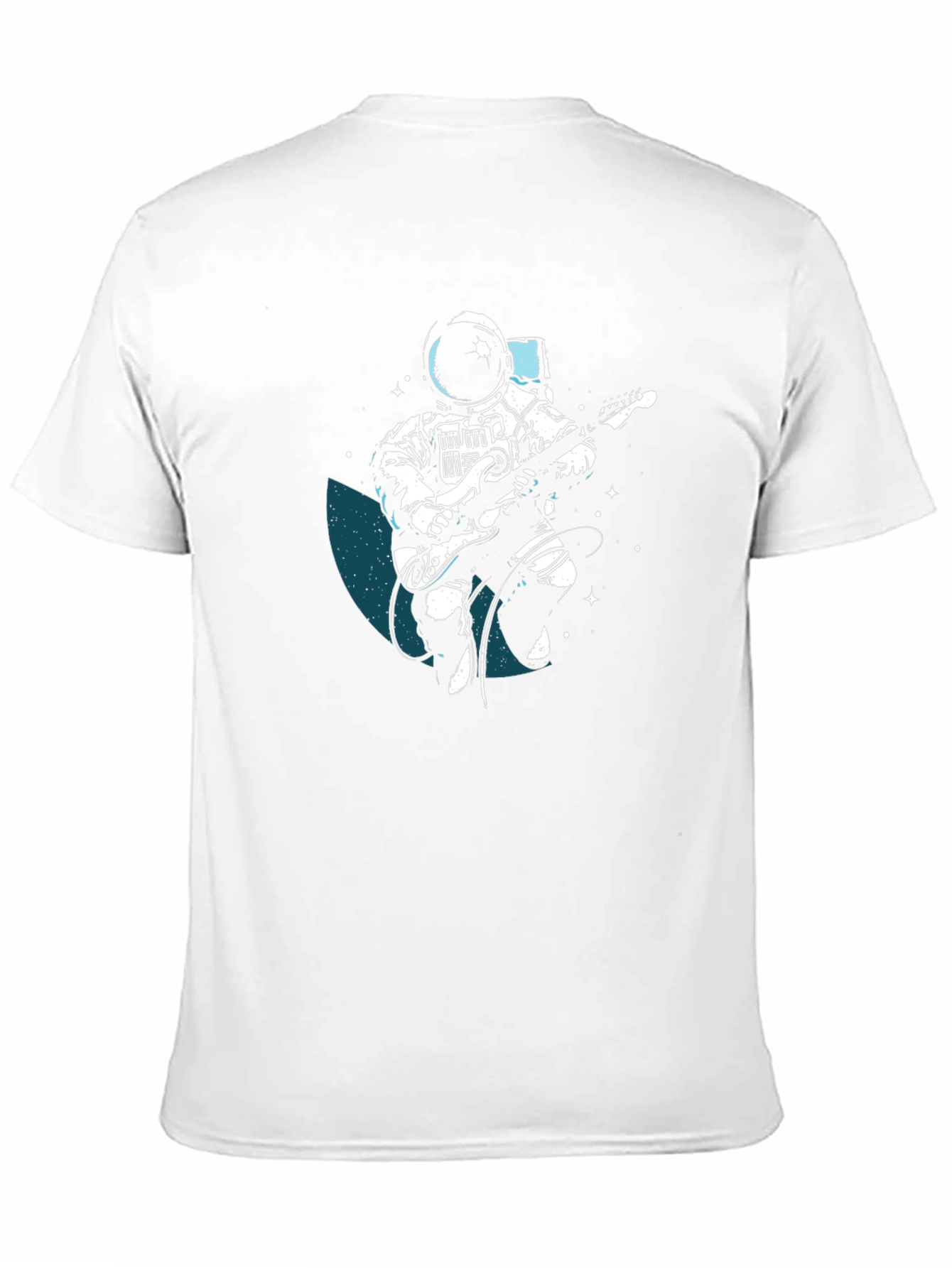 Astronaut Guitar Player Black T-Shirt