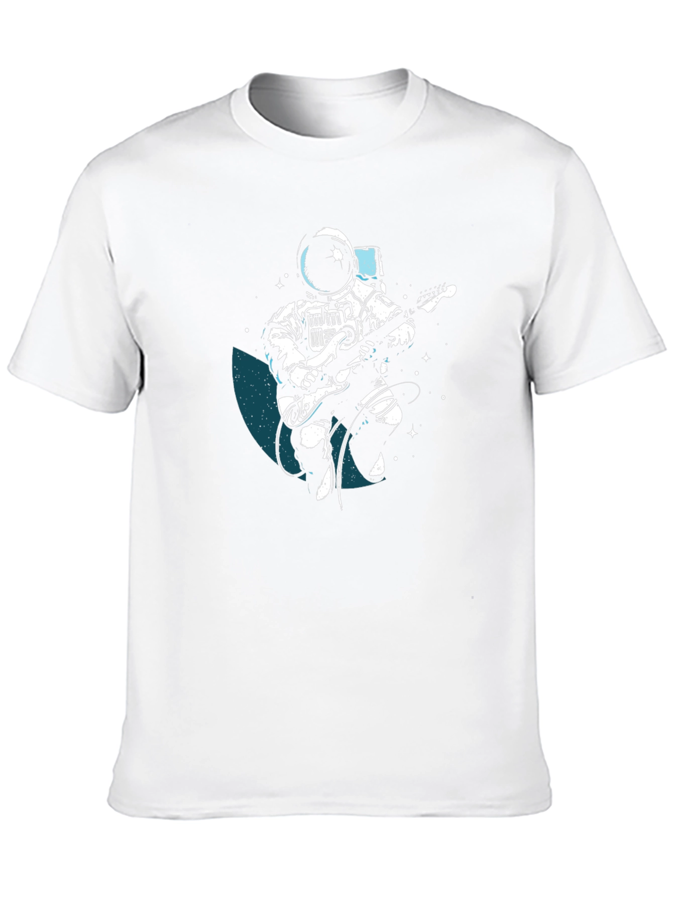 Astronaut Guitar Player Black T-Shirt