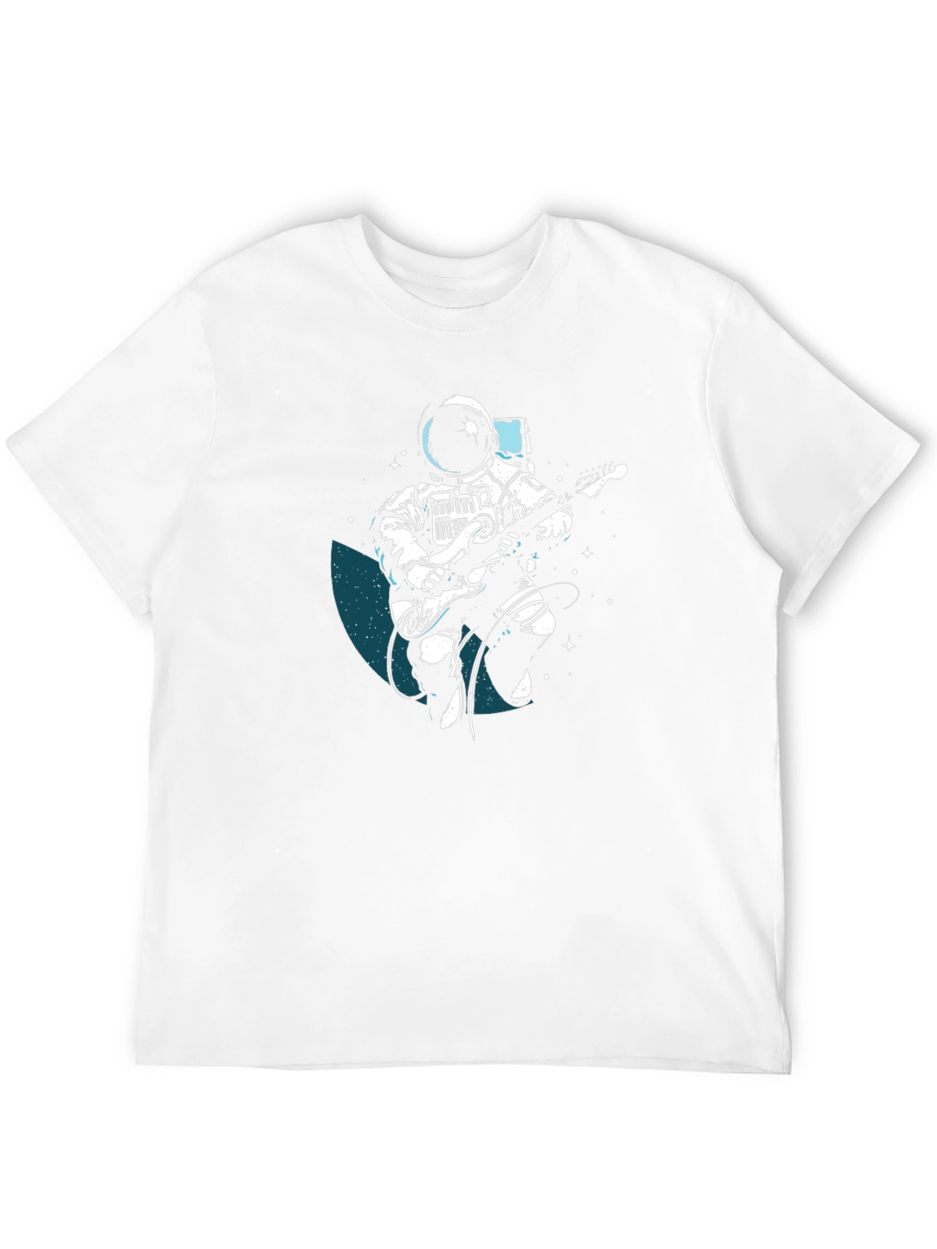 Astronaut Guitar Player Black T-Shirt