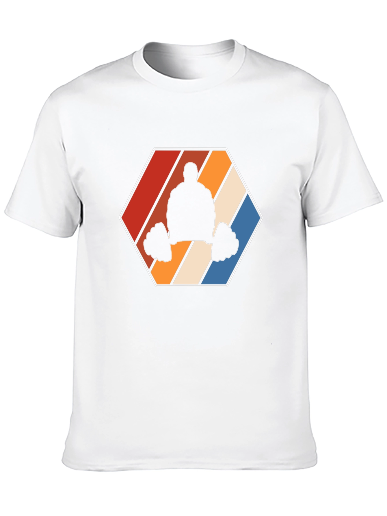 Retro Gym T-Shirt - Weightlifting Silhouette