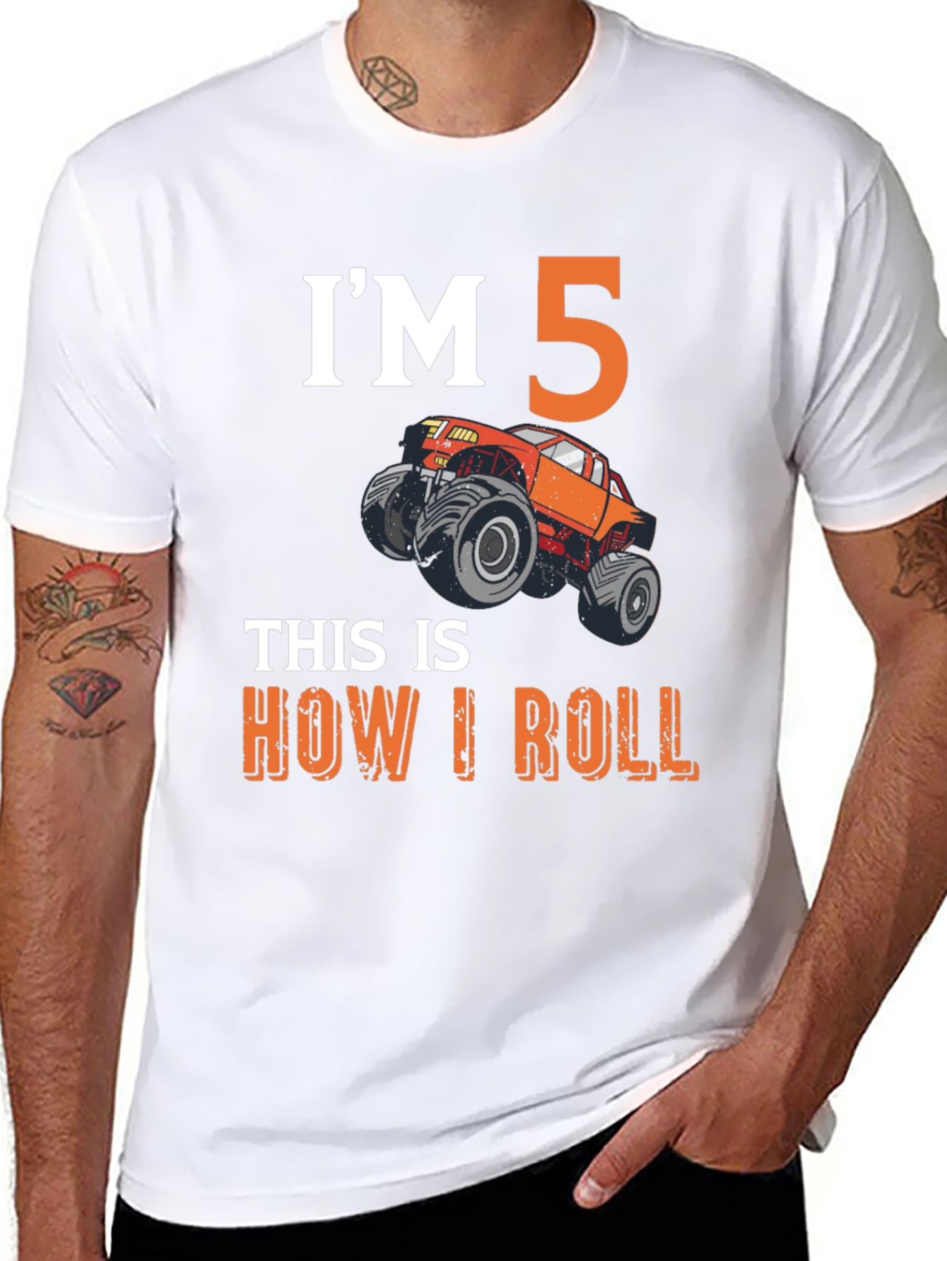 Im 5 Monster Truck Kids Birthday T-Shirt