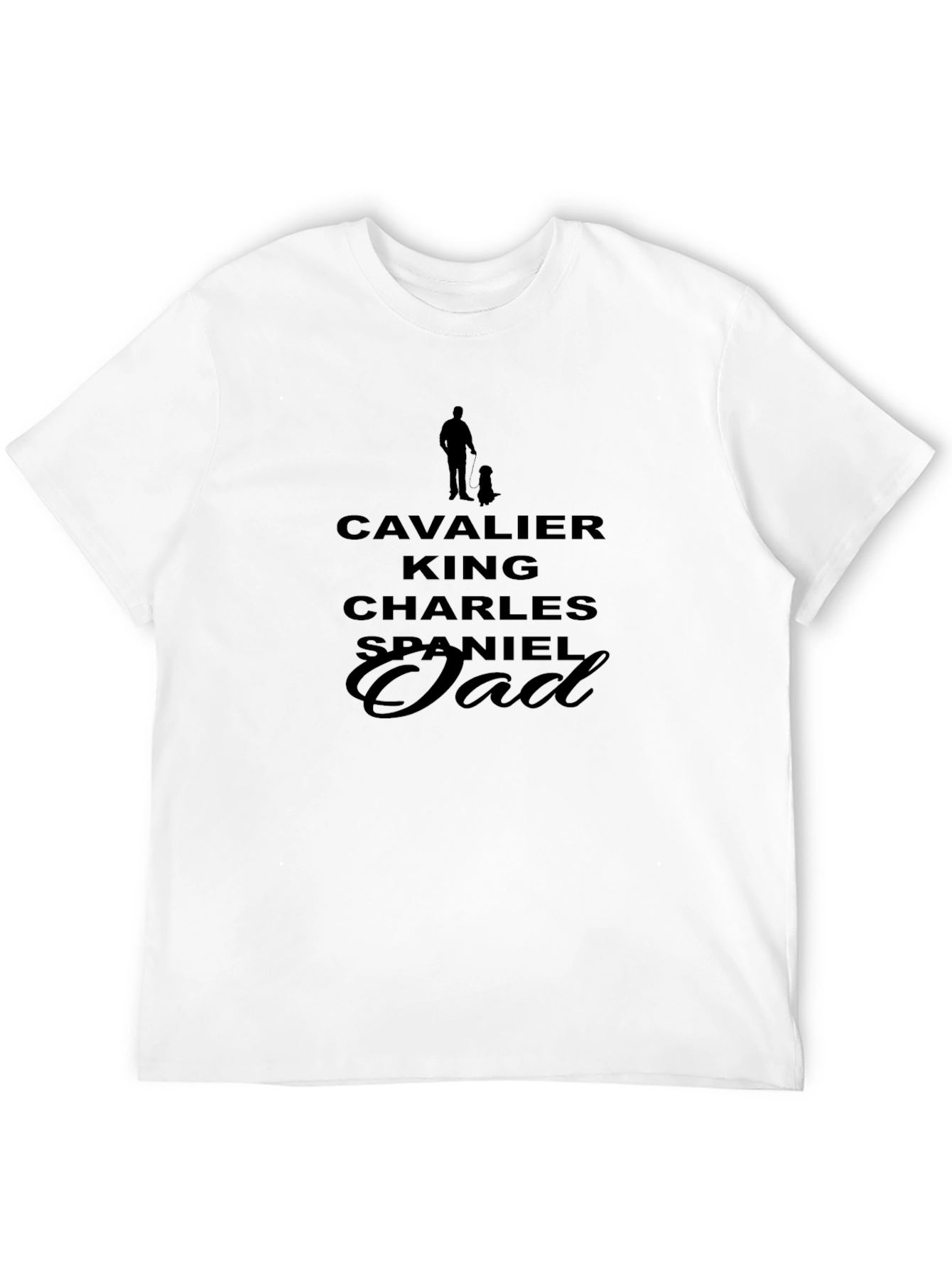 Cavalier King Charles Spaniel Dad Black T-Shirt