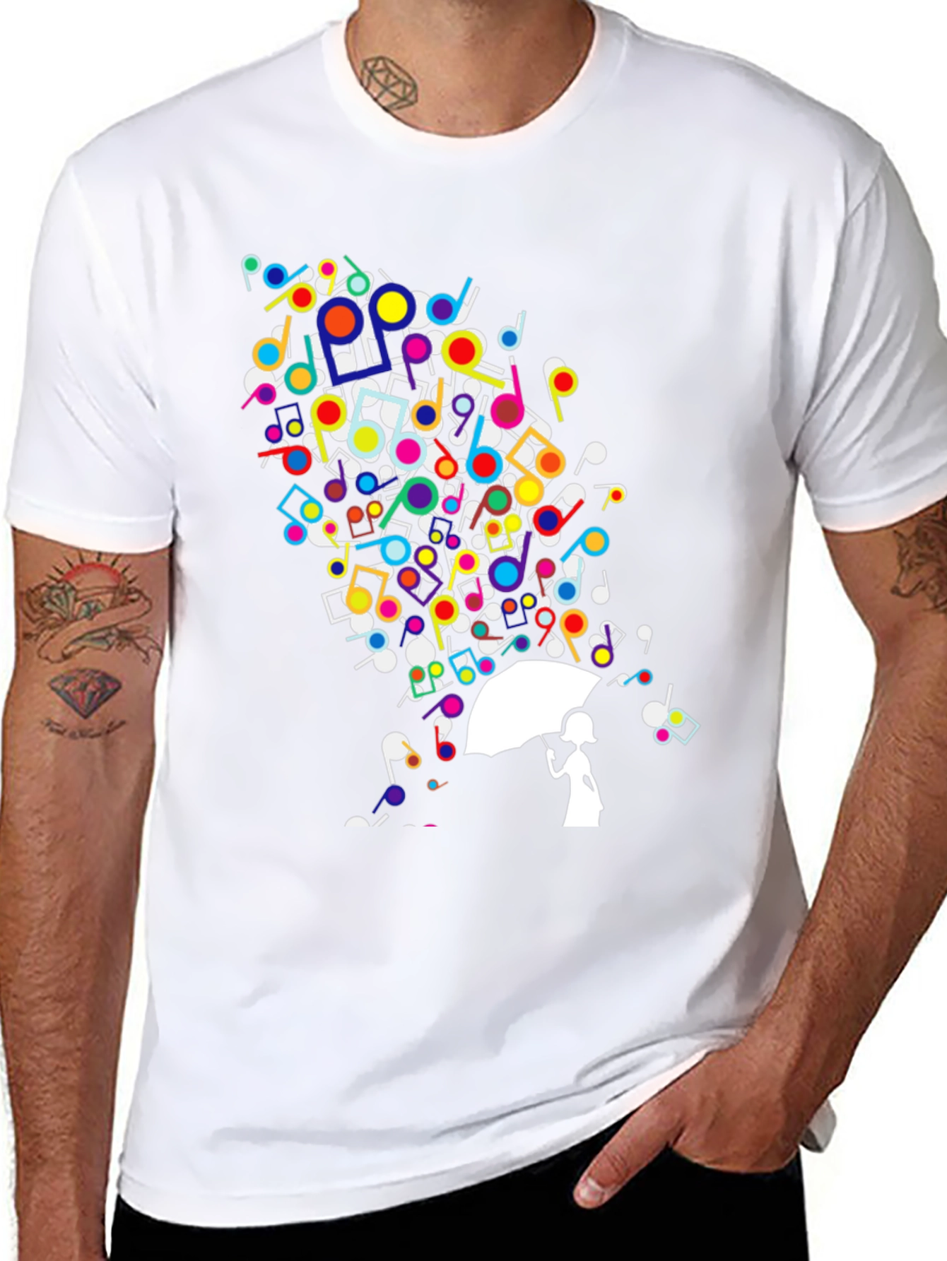 Music Notes Umbrella T-Shirt