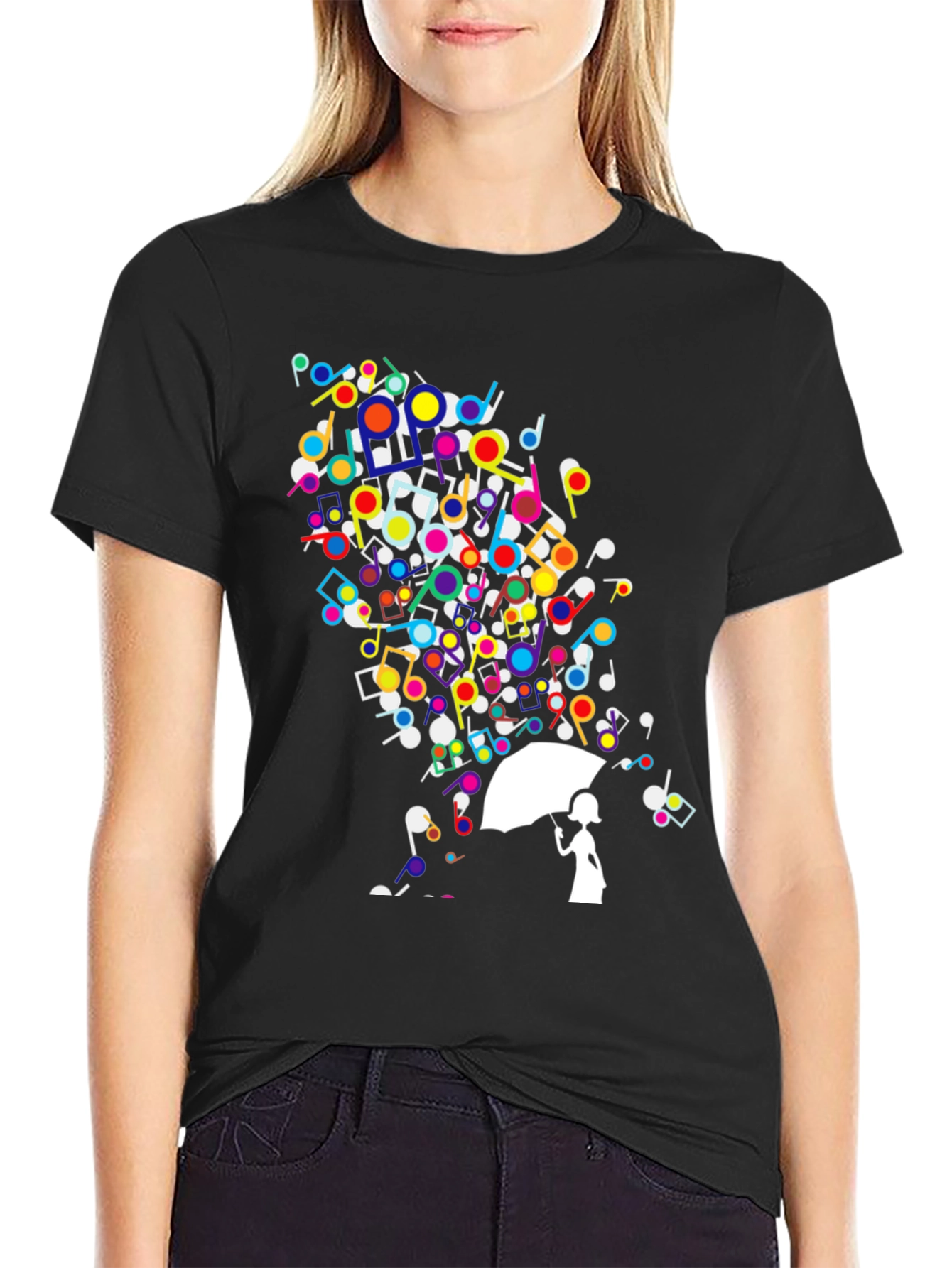 Music Notes Umbrella T-Shirt