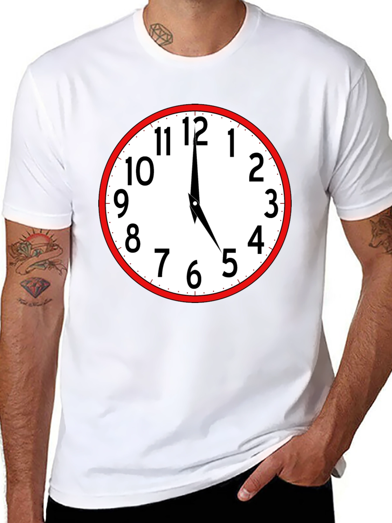 Clock Face Graphic T-Shirt