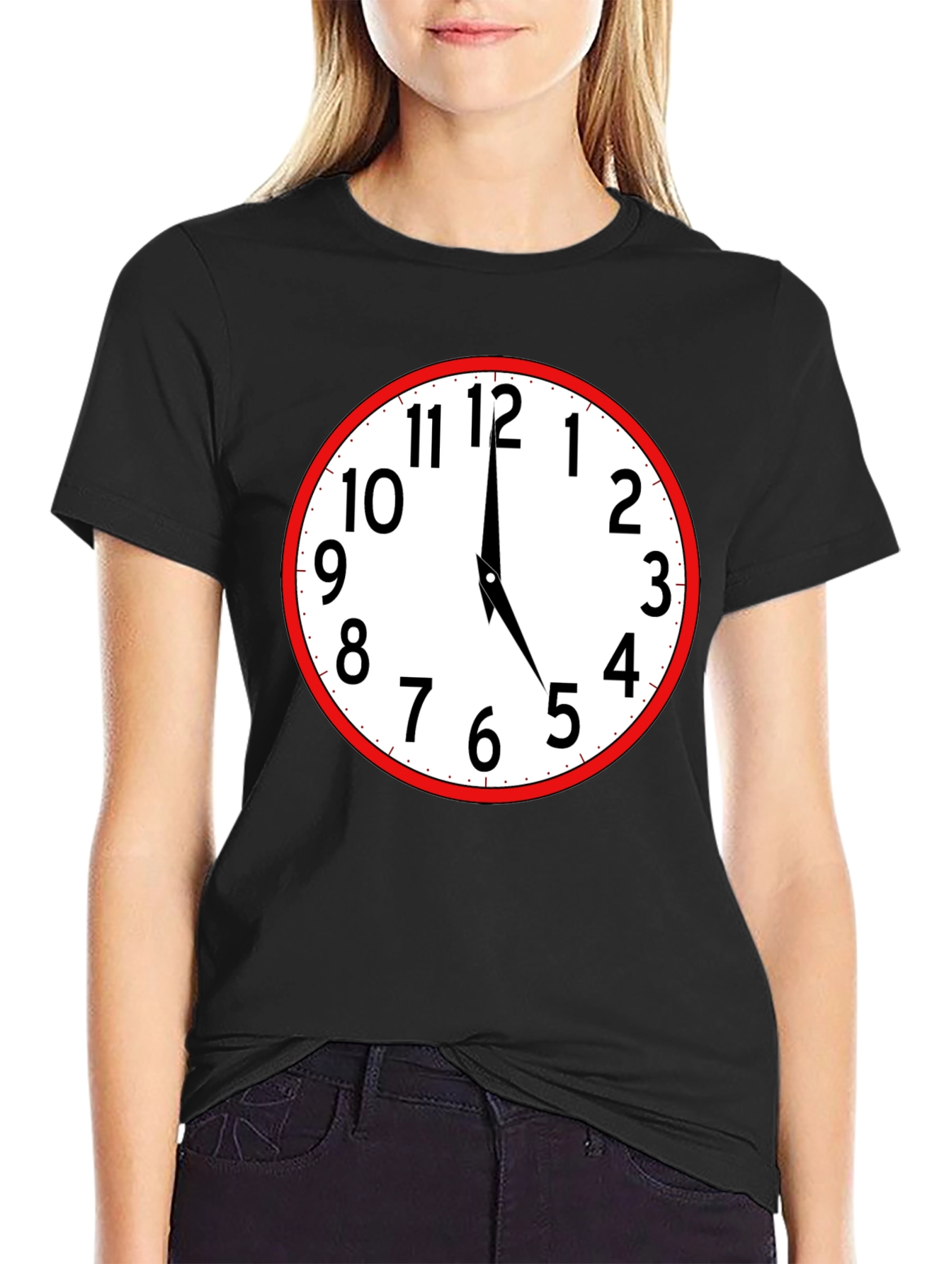 Clock Face Graphic T-Shirt