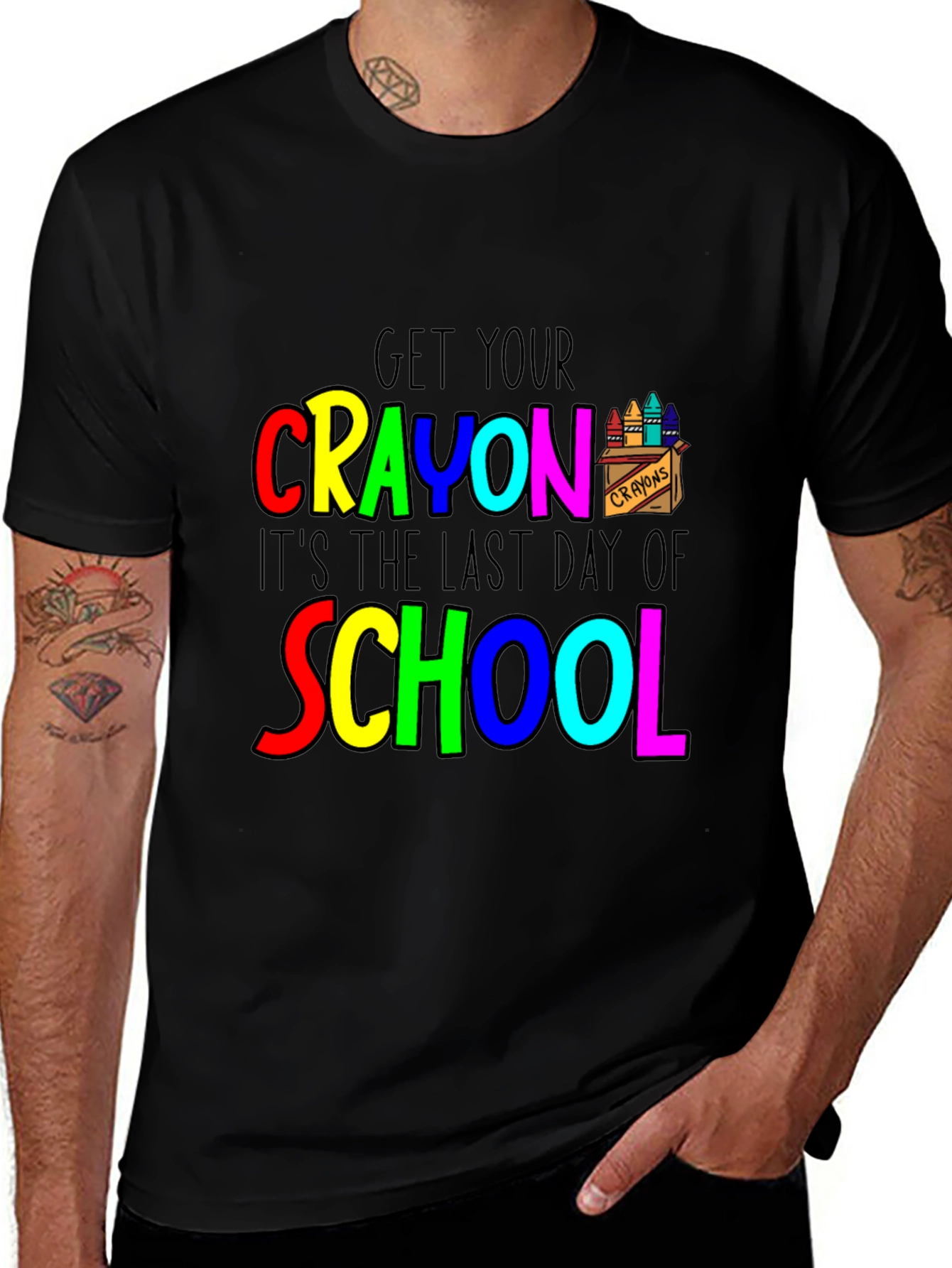 Last Day of School Crayon T-Shirt