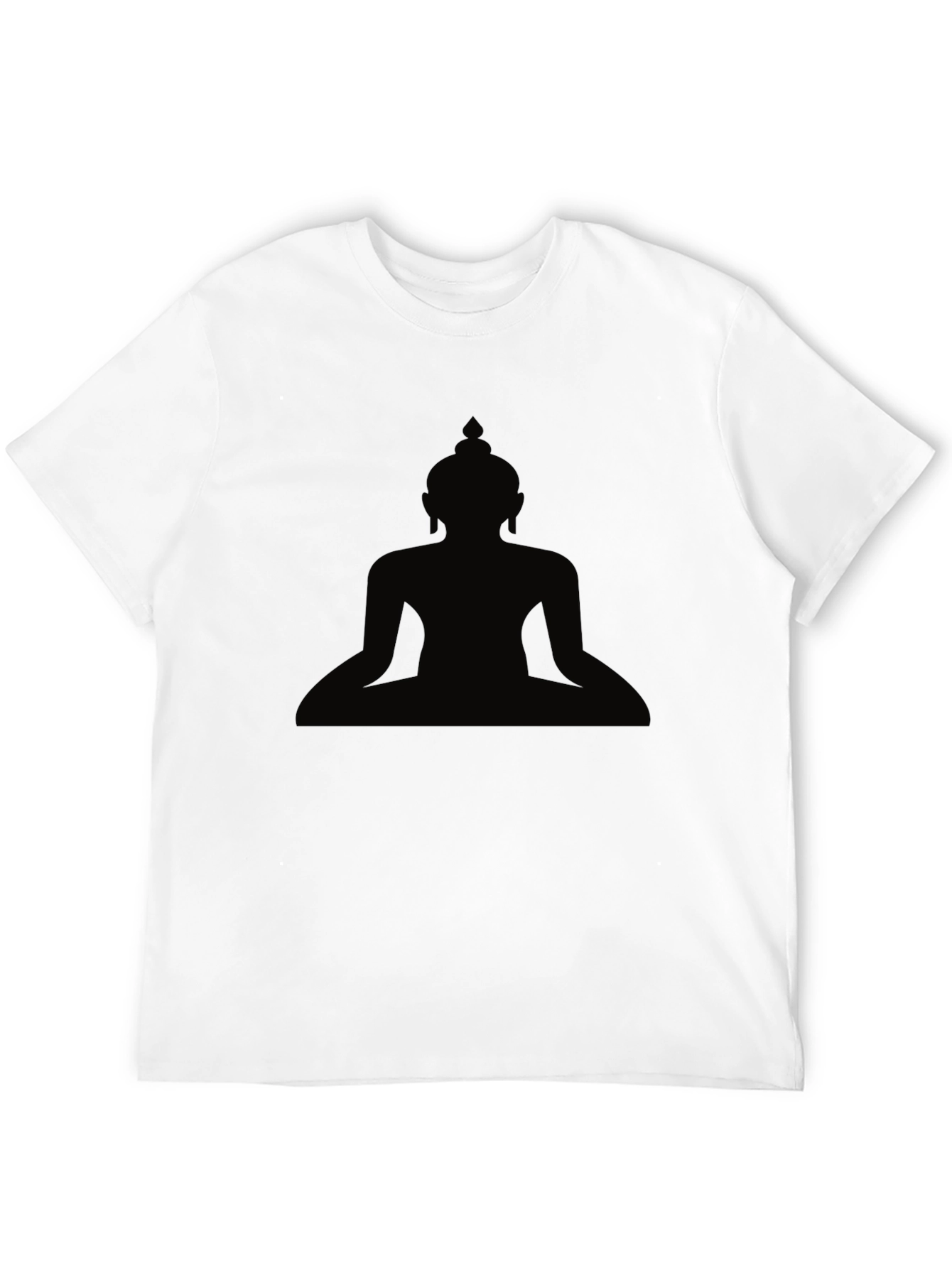 Buddha Silhouette Graphic Black T-Shirt