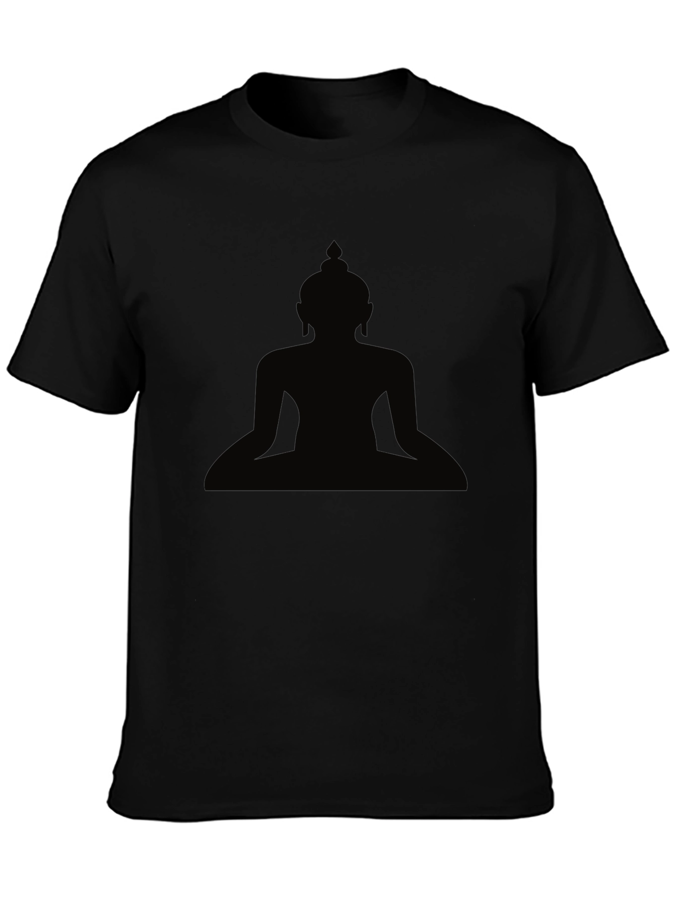 Buddha Silhouette Graphic Black T-Shirt