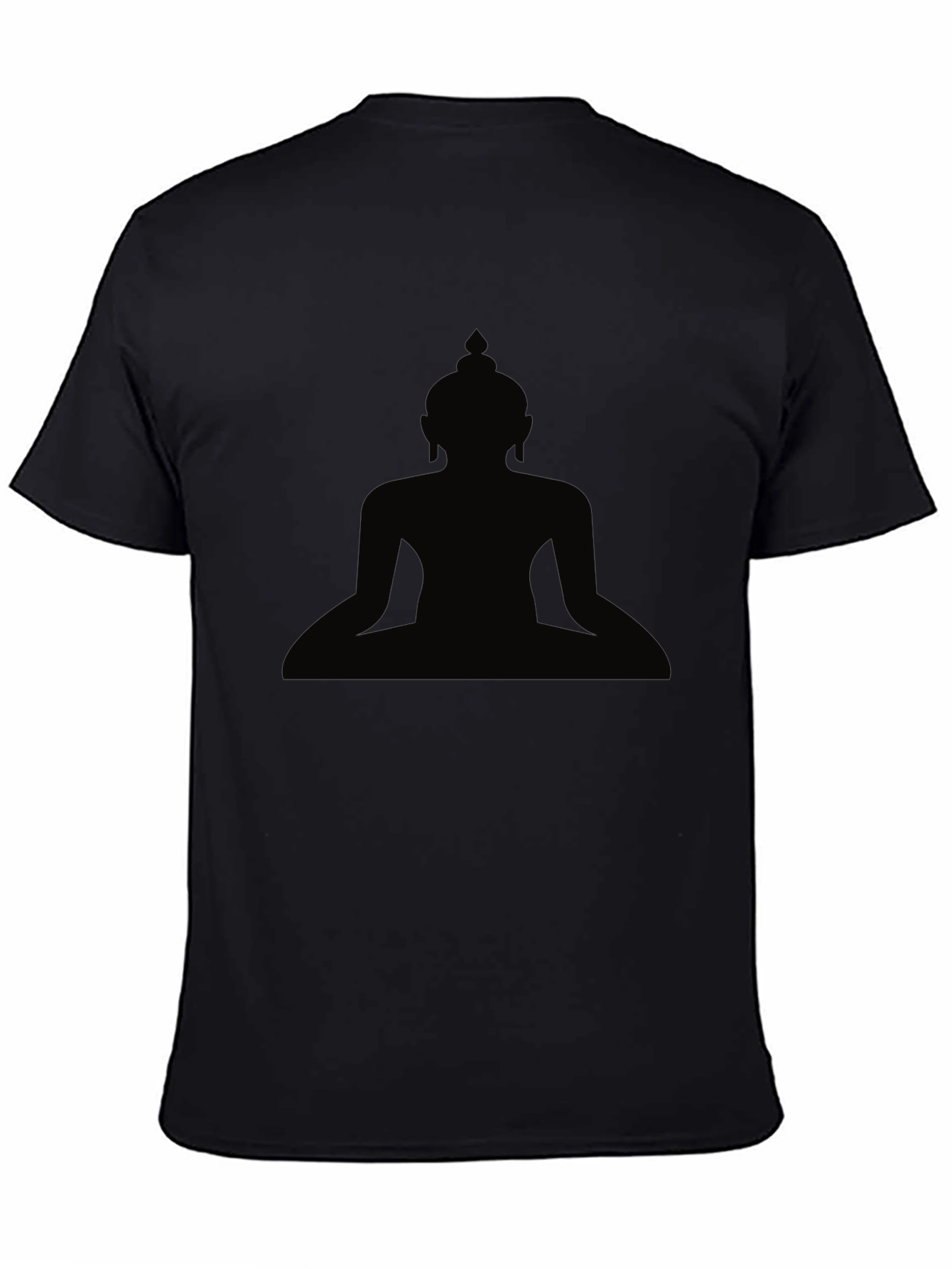 Buddha Silhouette Graphic Black T-Shirt