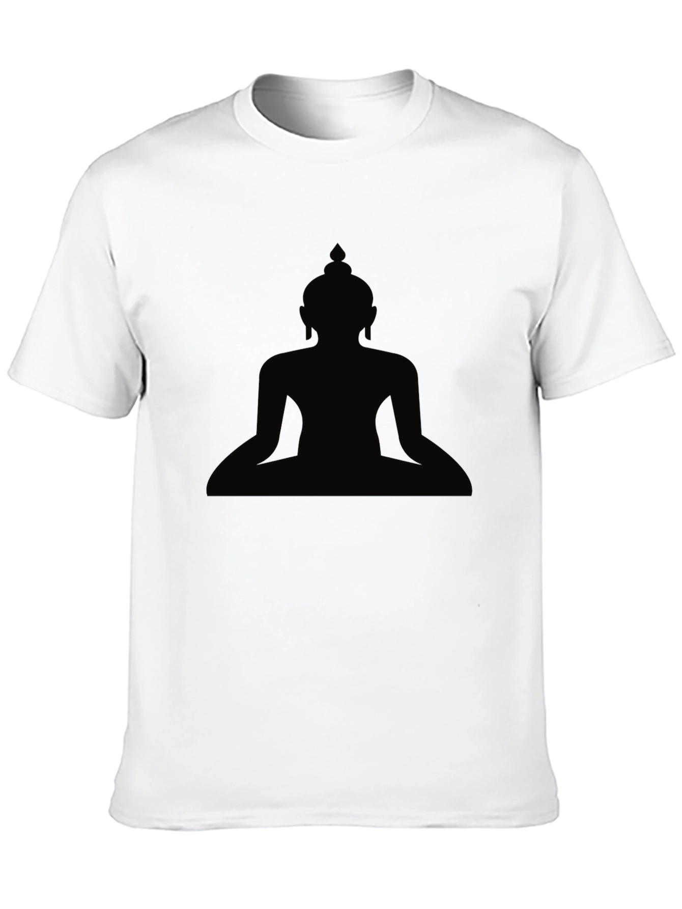 Buddha Silhouette Graphic Black T-Shirt