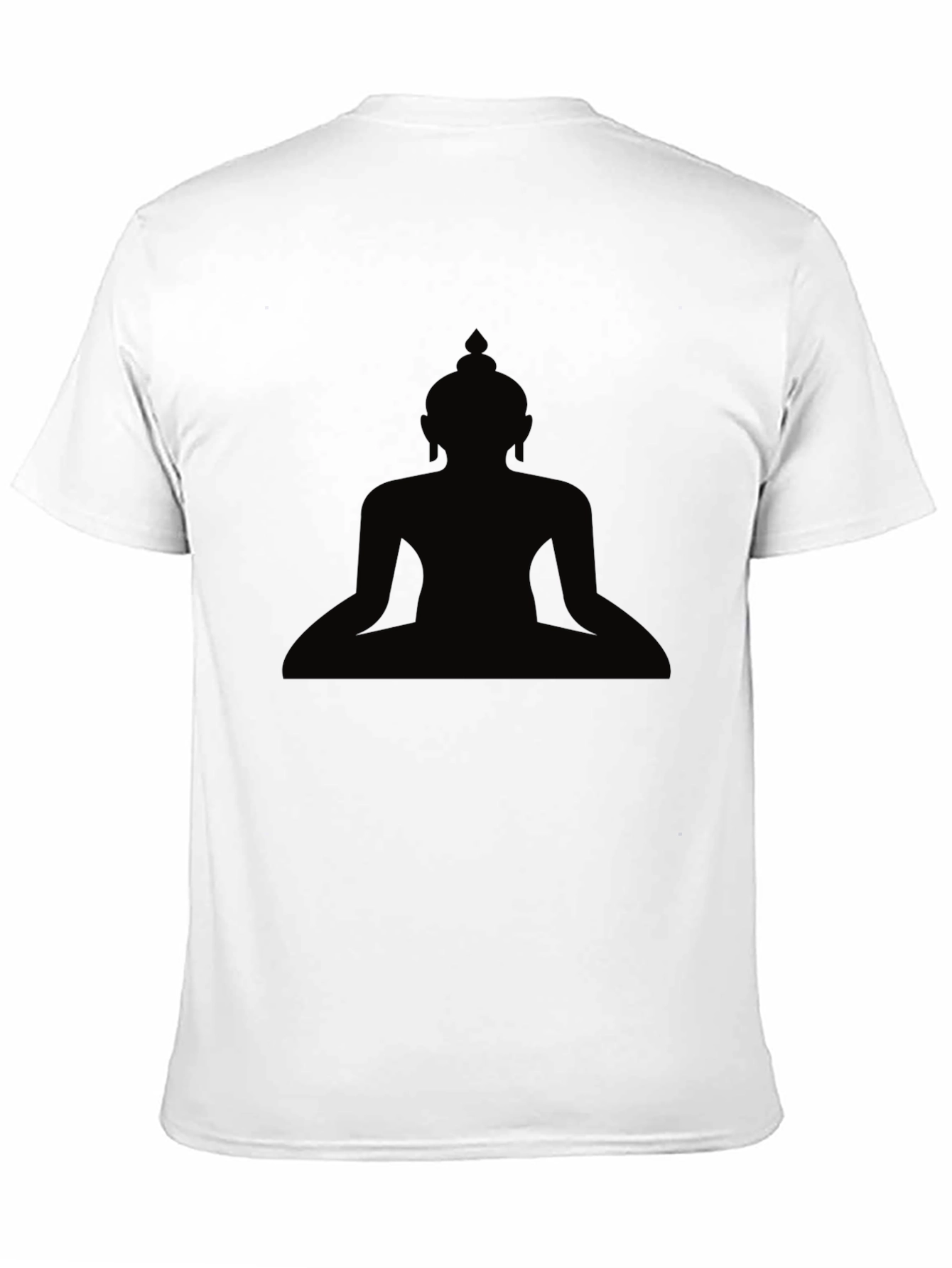 Buddha Silhouette Graphic Black T-Shirt