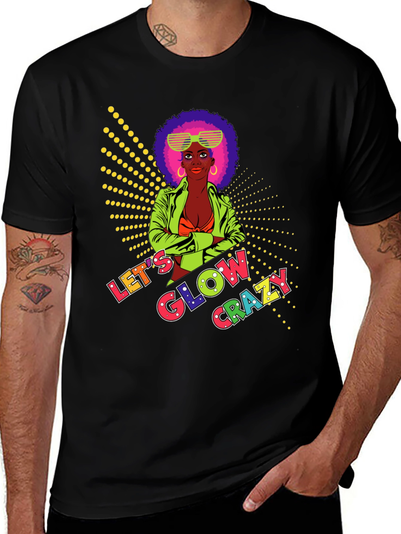 Lets Glow Crazy Graphic Tee