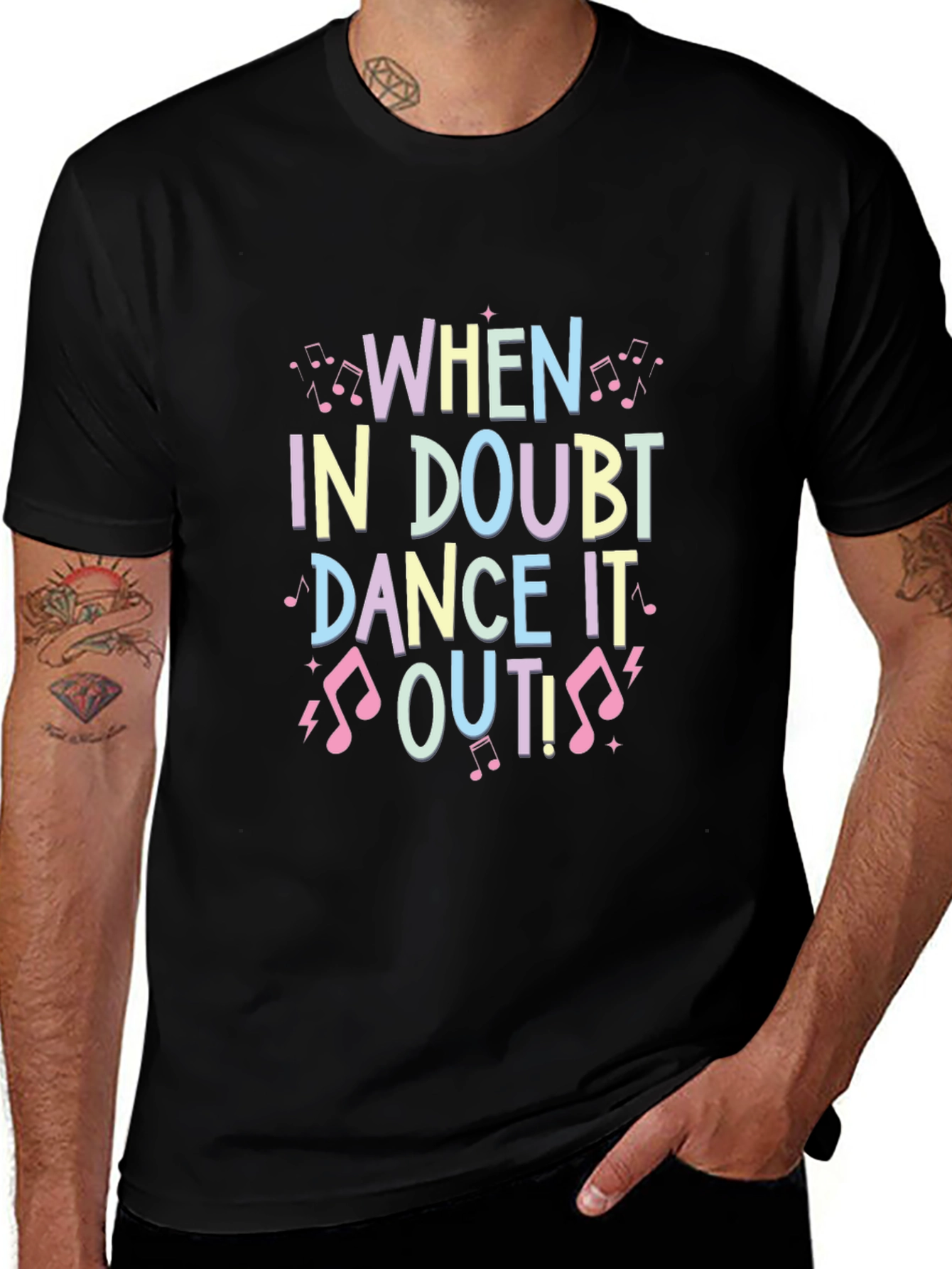 Dance It Out Graphic Tee - Mens Black T-Shirt