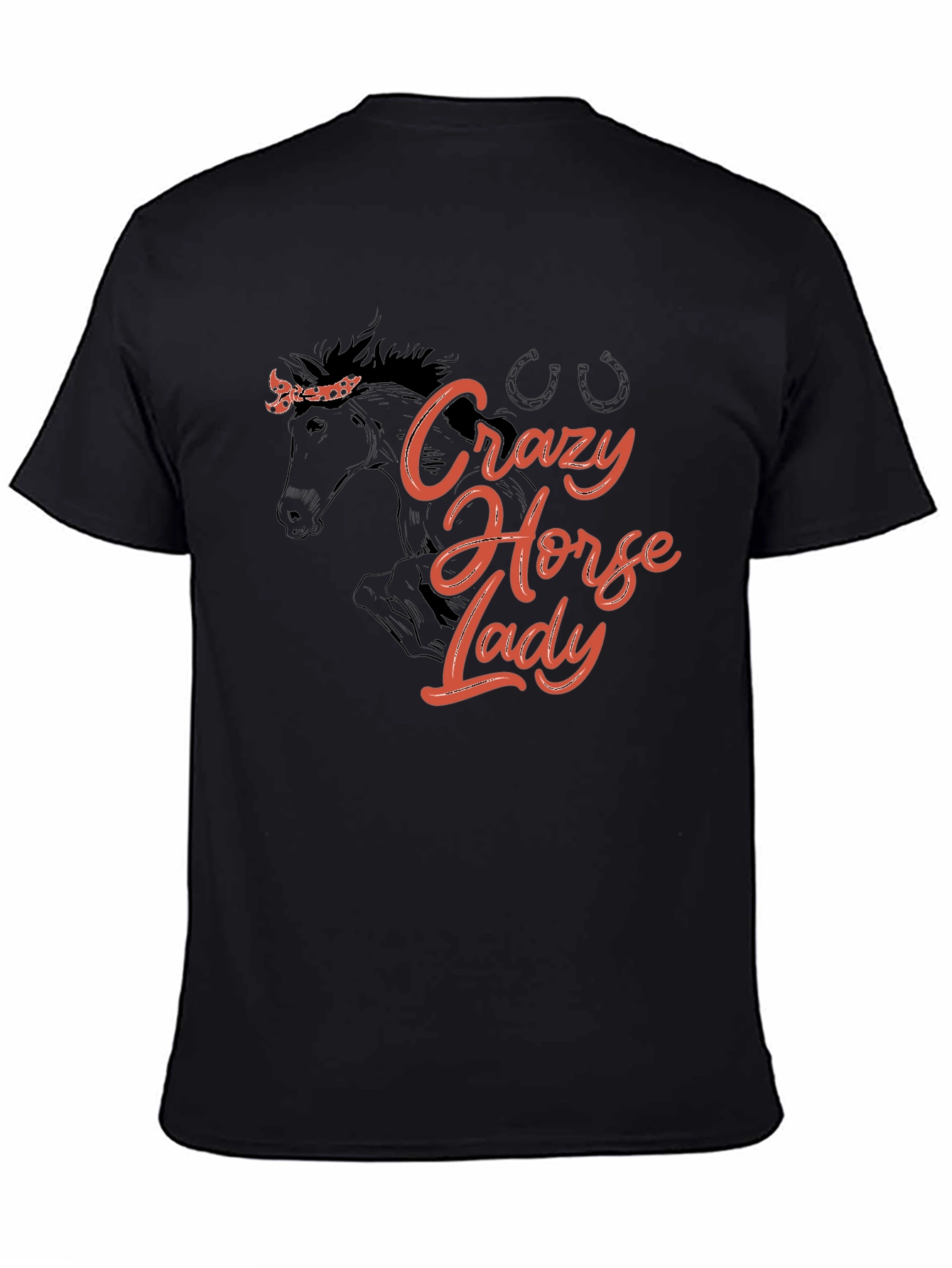 Crazy Horse Lady Graphic Tee - Black