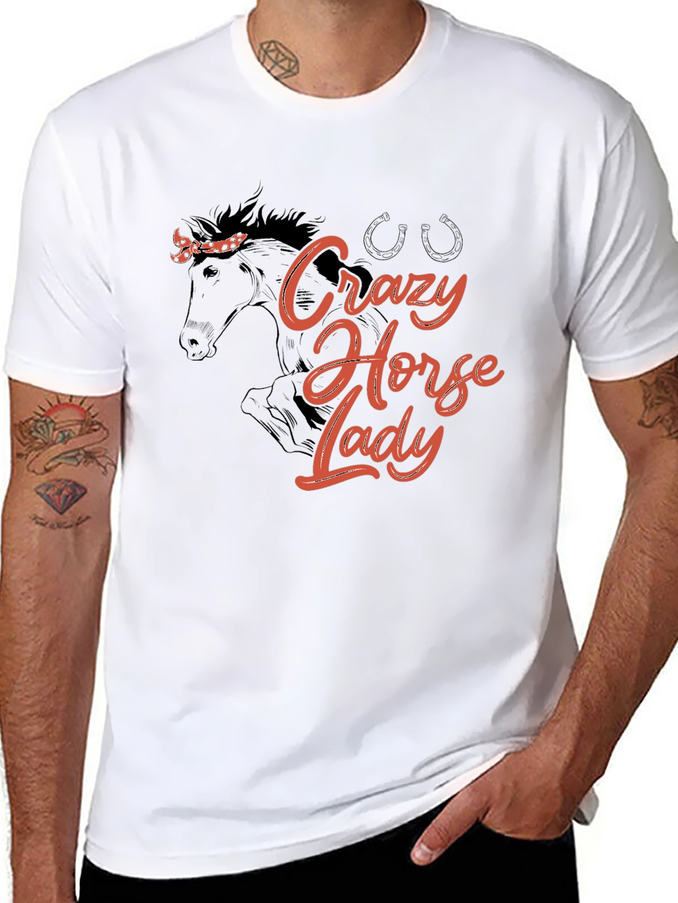 Crazy Horse Lady Graphic Tee - Black