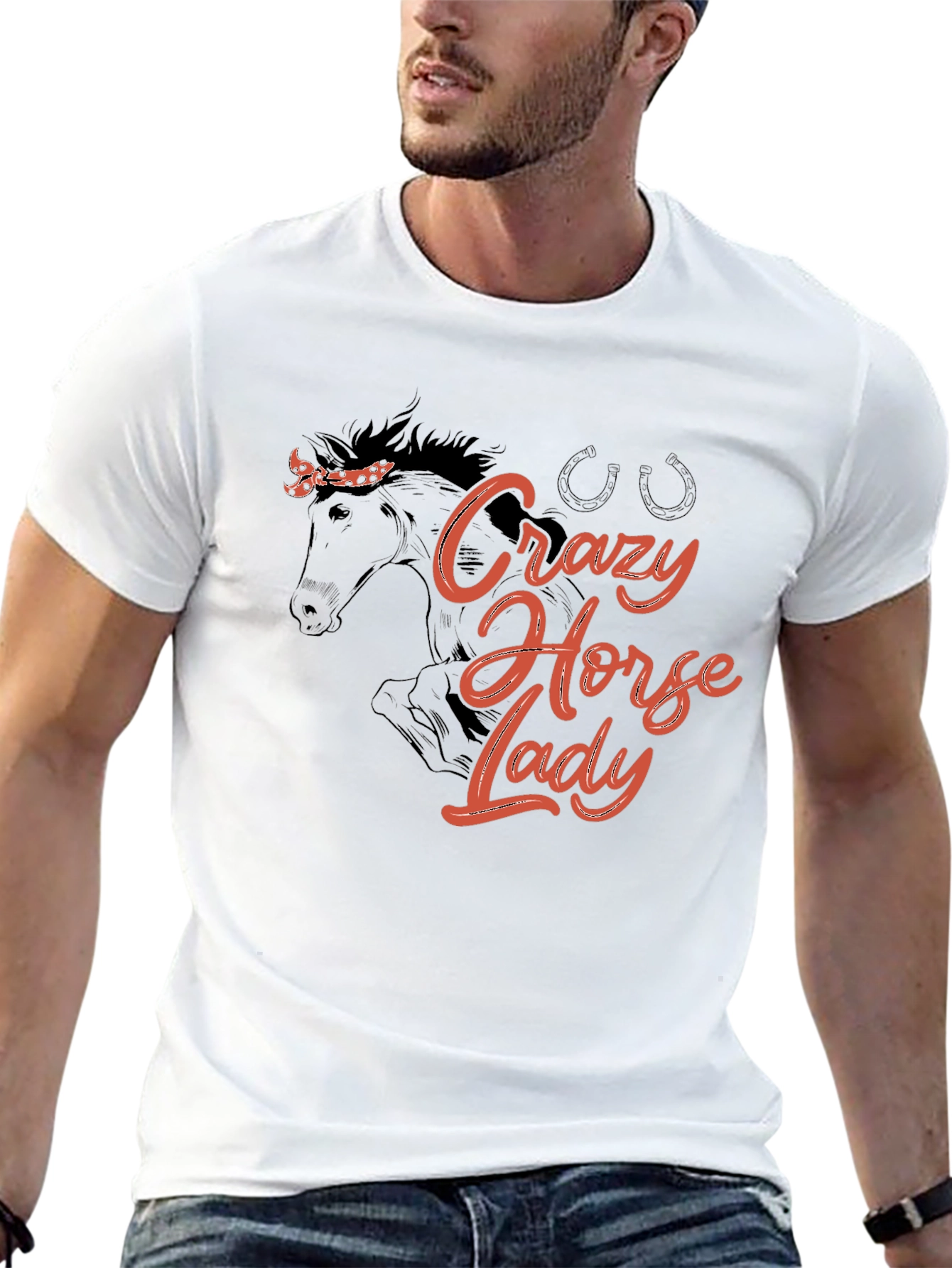 Crazy Horse Lady Graphic Tee - Black