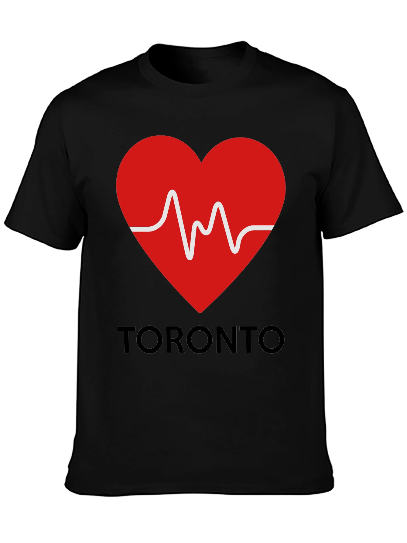 Toronto Love Heartbeat Black Graphic Tee
