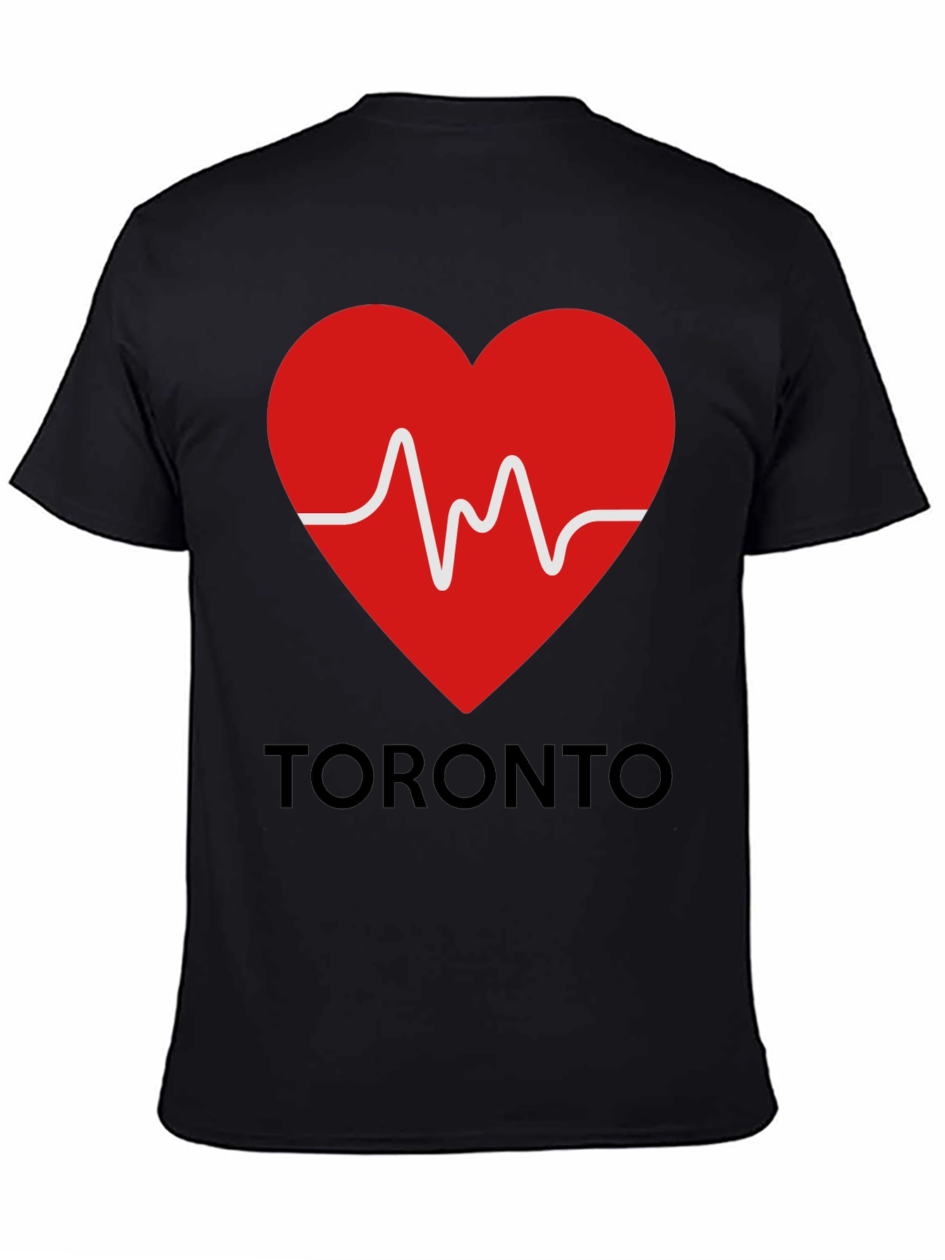 Toronto Love Heartbeat Black Graphic Tee