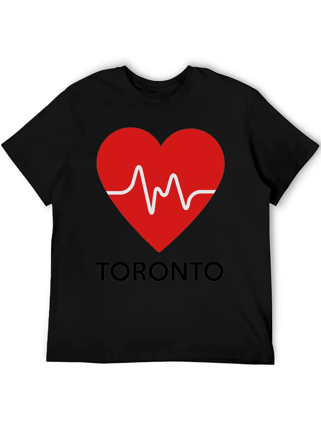 Toronto Love Heartbeat Black Graphic Tee