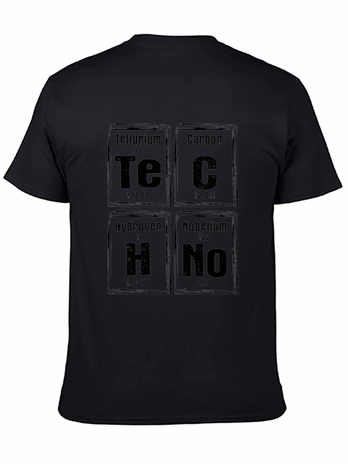 Periodic Table Elements - TECHNO - Black T-Shirt
