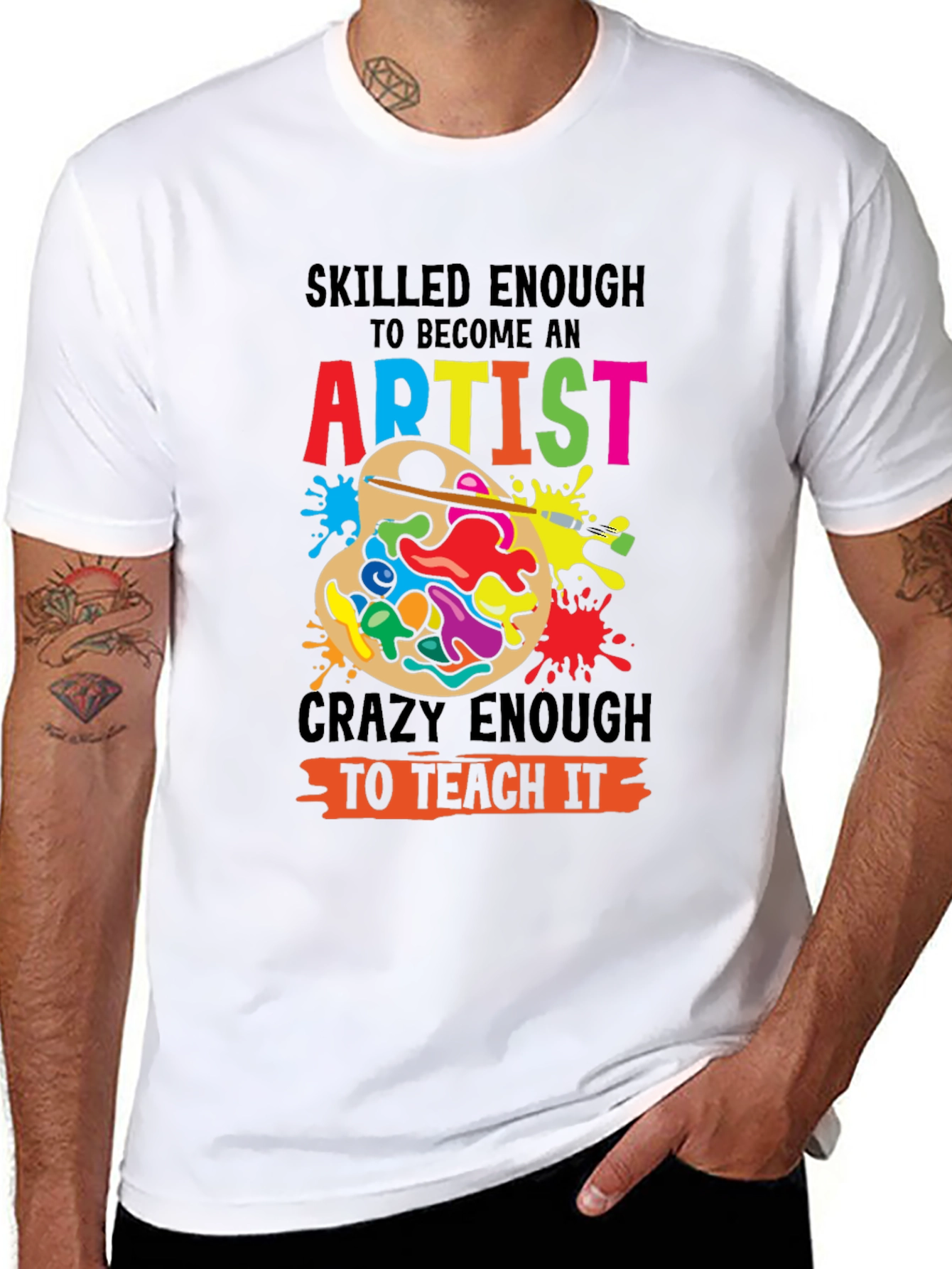 Skilled Artist Teach T-Shirt - Funny Art Teacher Tee