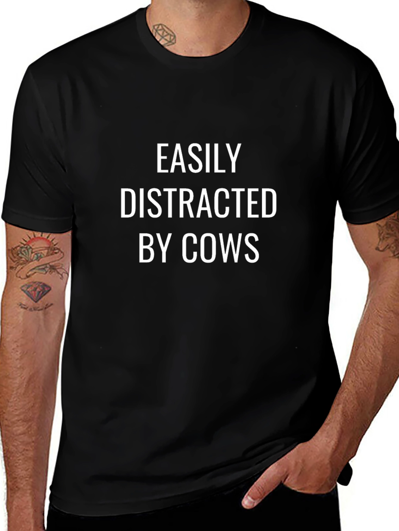 Easily Distracted by Cows Graphic Tee