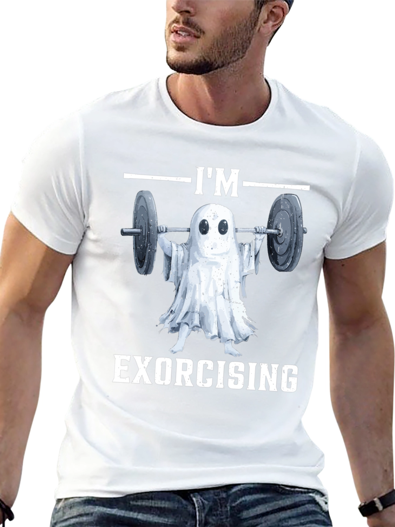 Funny Ghost Exorcising Workout T-Shirt