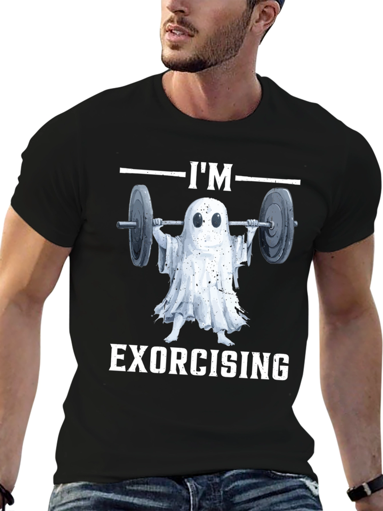 Funny Ghost Exorcising Workout T-Shirt