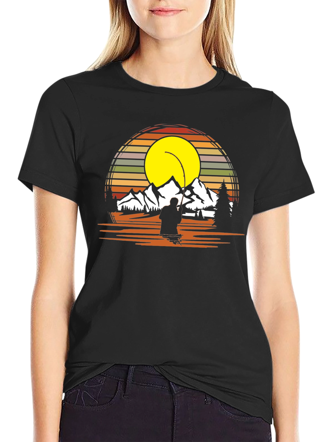 Fishing Retro Graphic T-Shirt