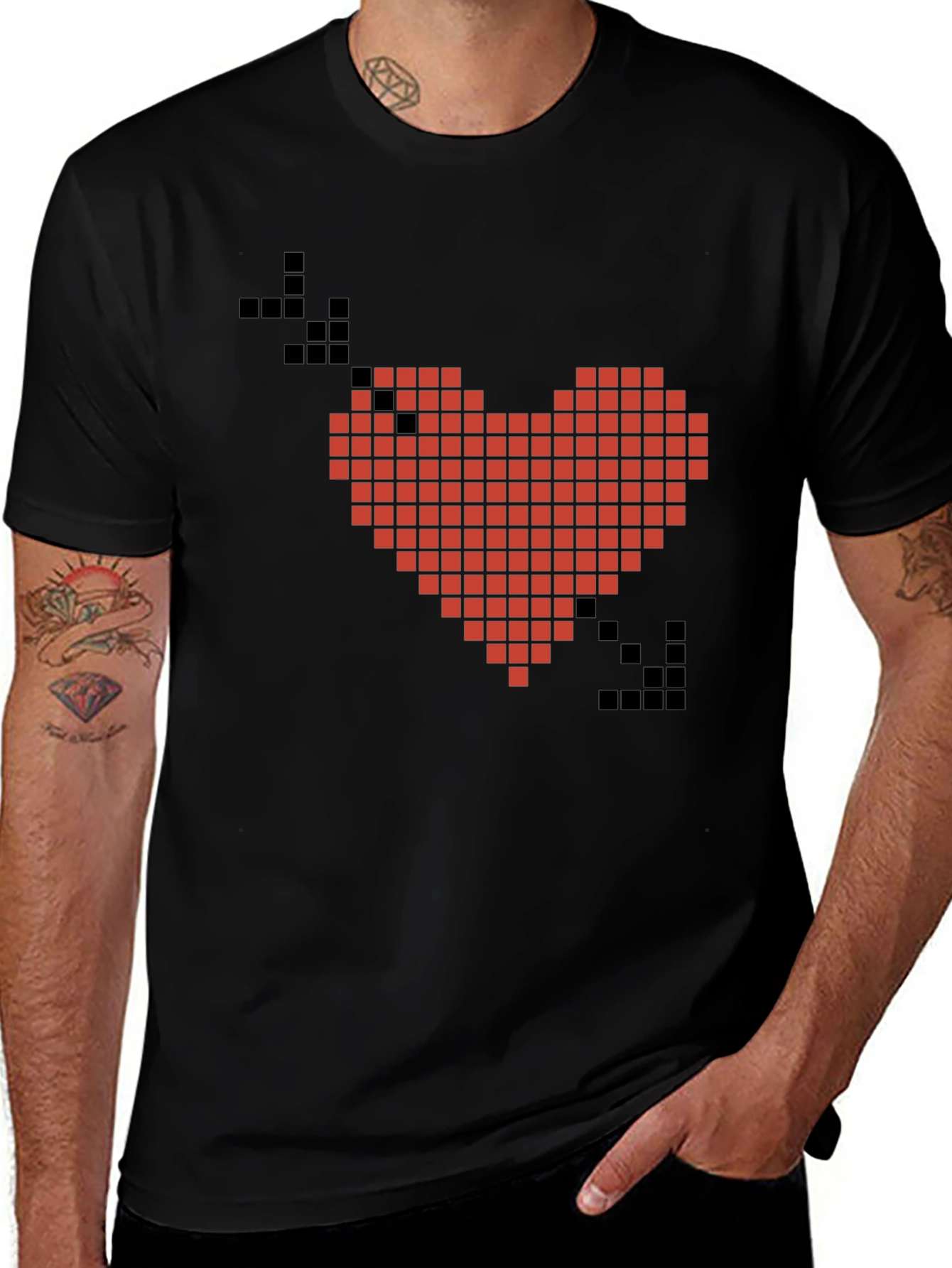 Pixel Heart T-Shirt - Retro Gaming Love Tee