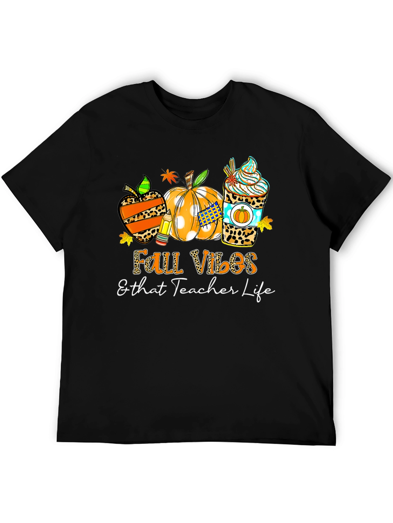 Fall Vibes Teacher Life Graphic Tee